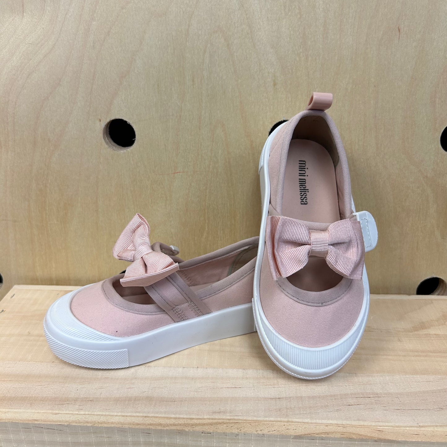 Pink Bow Velcro Mary Janes