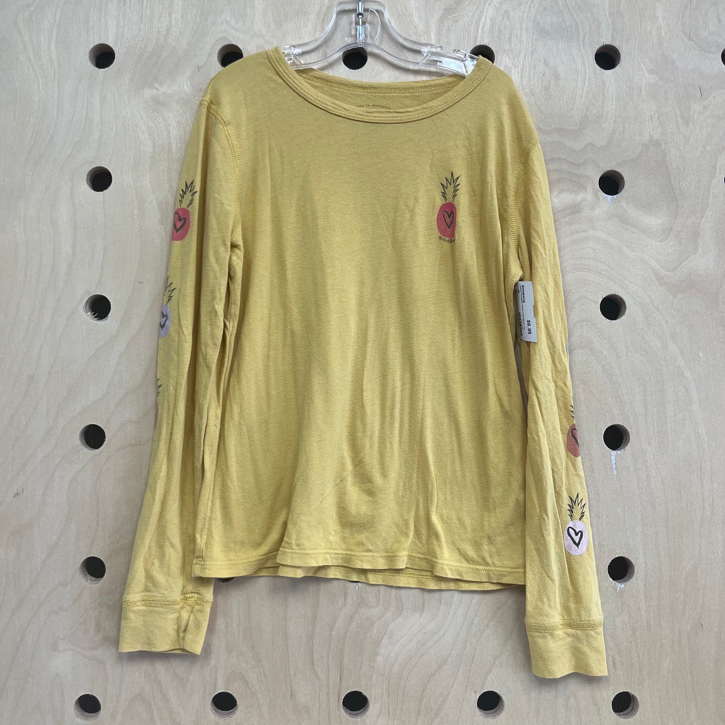 Yellow Pineapple Hearts Long Sleeve Tee