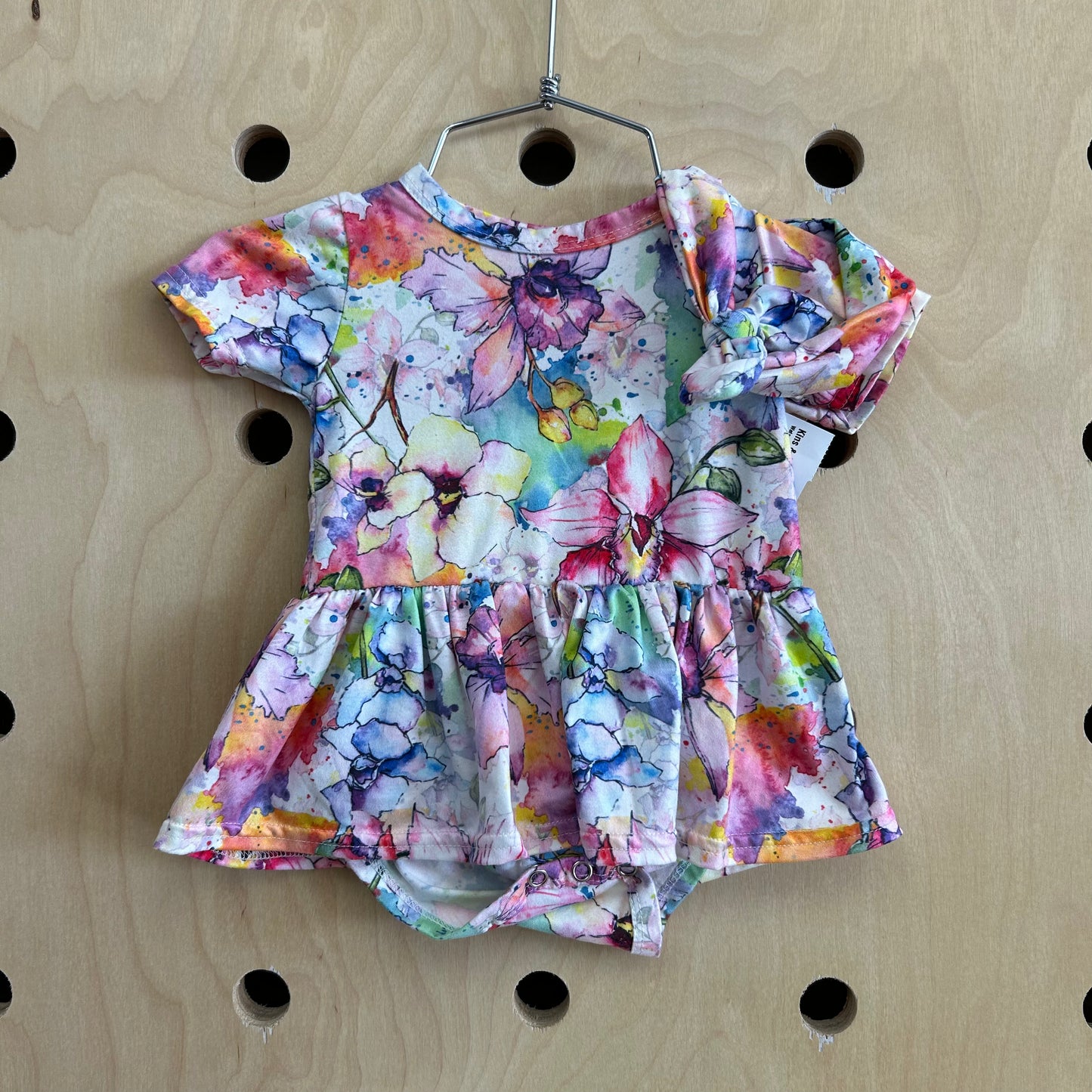 Watercolor Floral Bodysuit & Headband