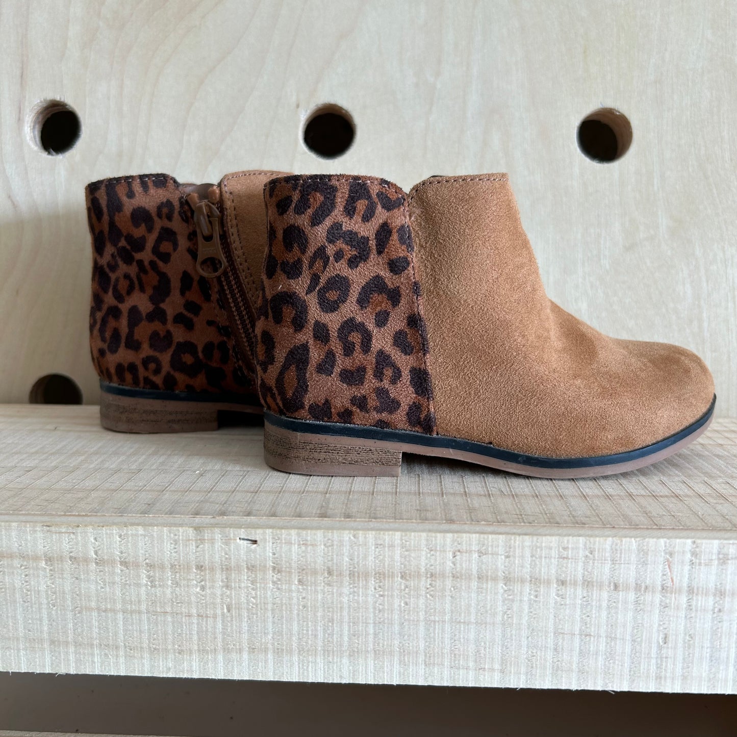 Brown Leopard Ankle Booties