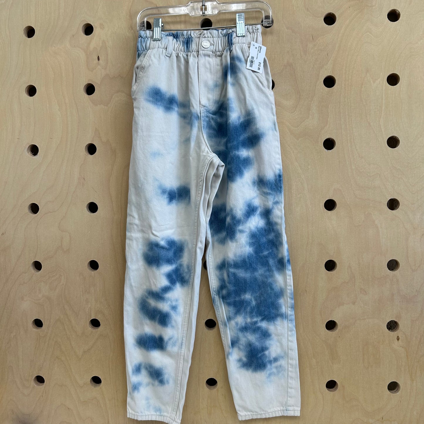 White & Blue Tie Dye Denim