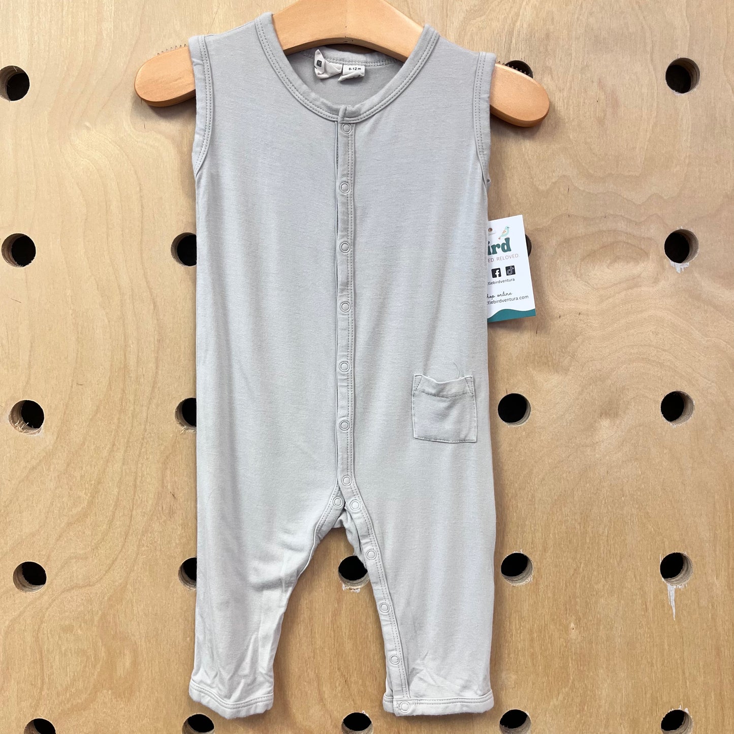 Greige Bamboo Snap Romper