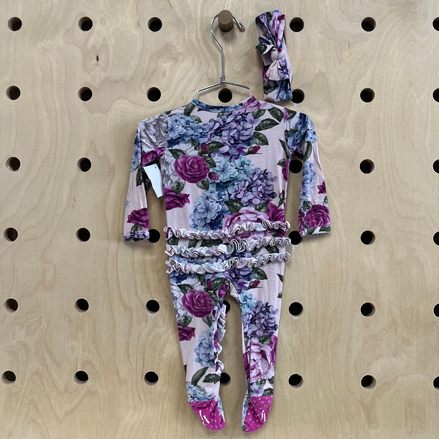 Lavender Floral Bamboo Zippy
