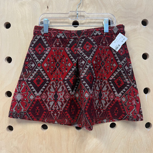 Red Geometric Skirt