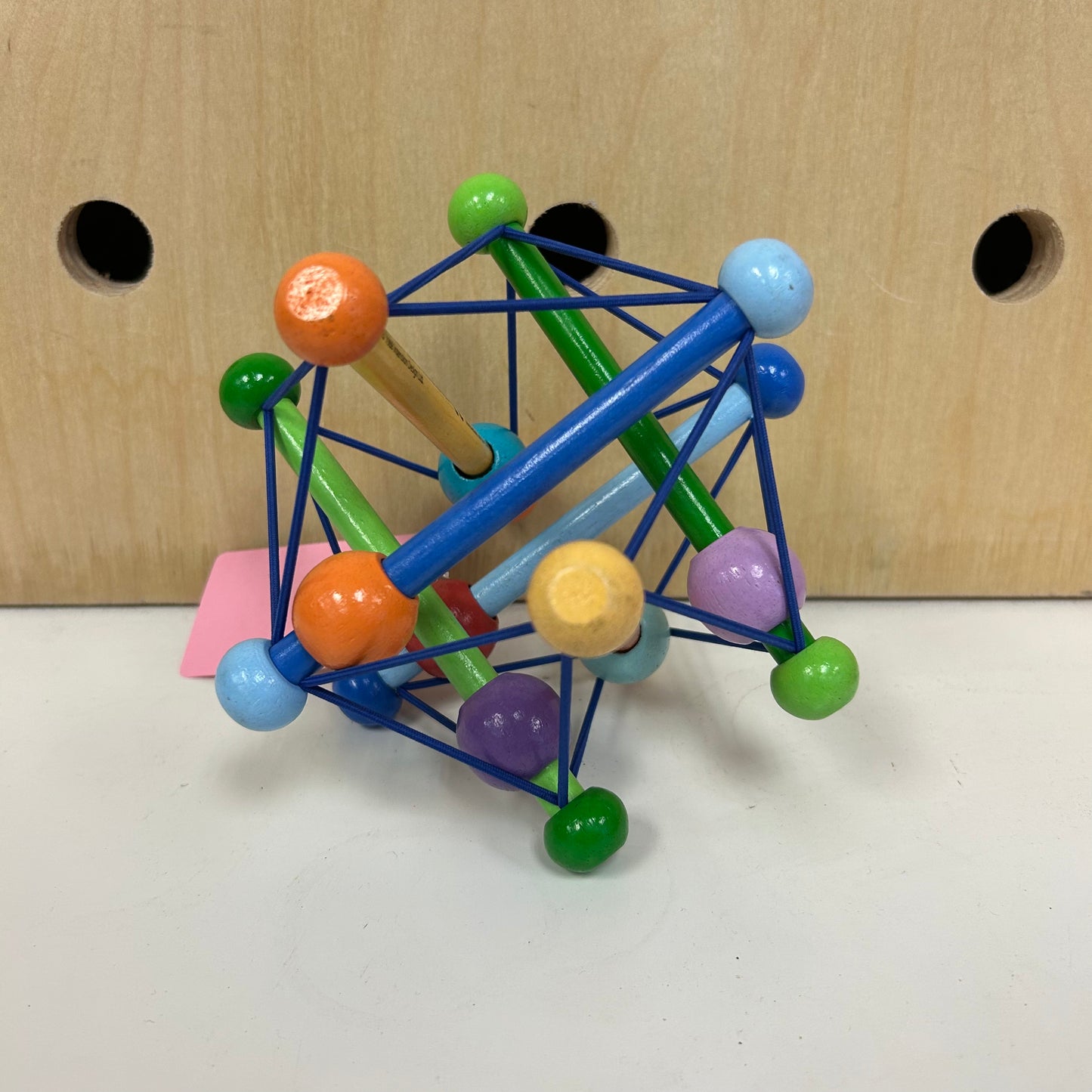 Wood and String Bead Toy