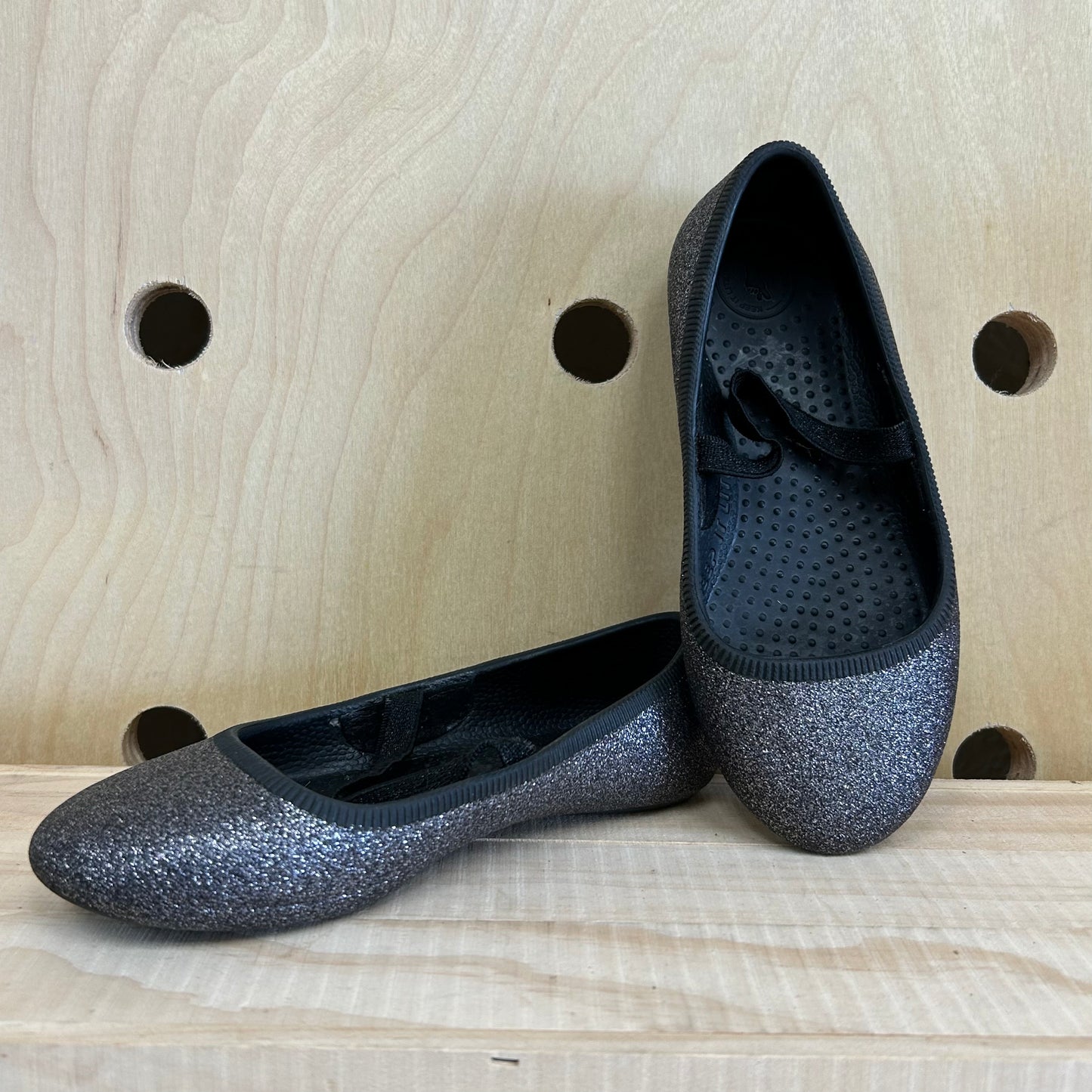 Black Sparkle Mary Janes