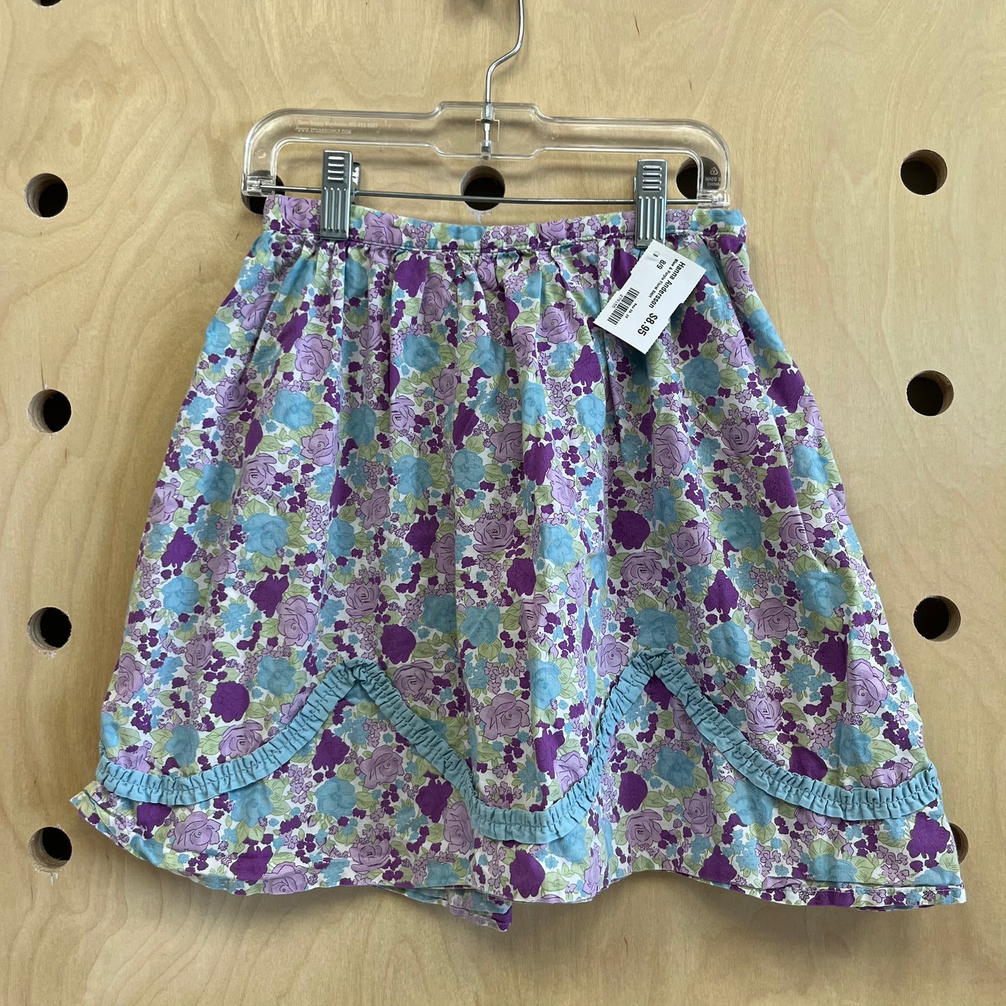 Blue & Purple Floral Skirt