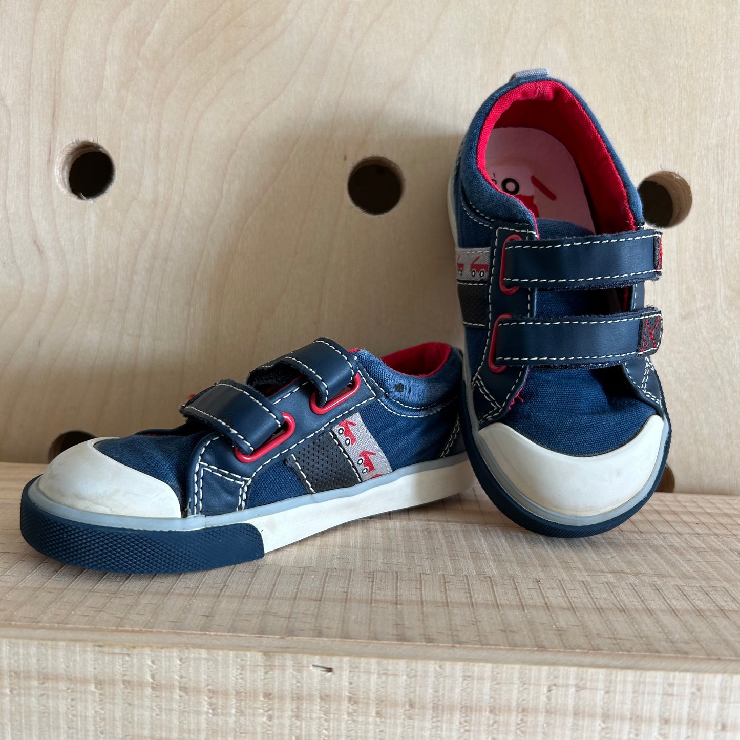 Blue Velcro Strap Sneakers
