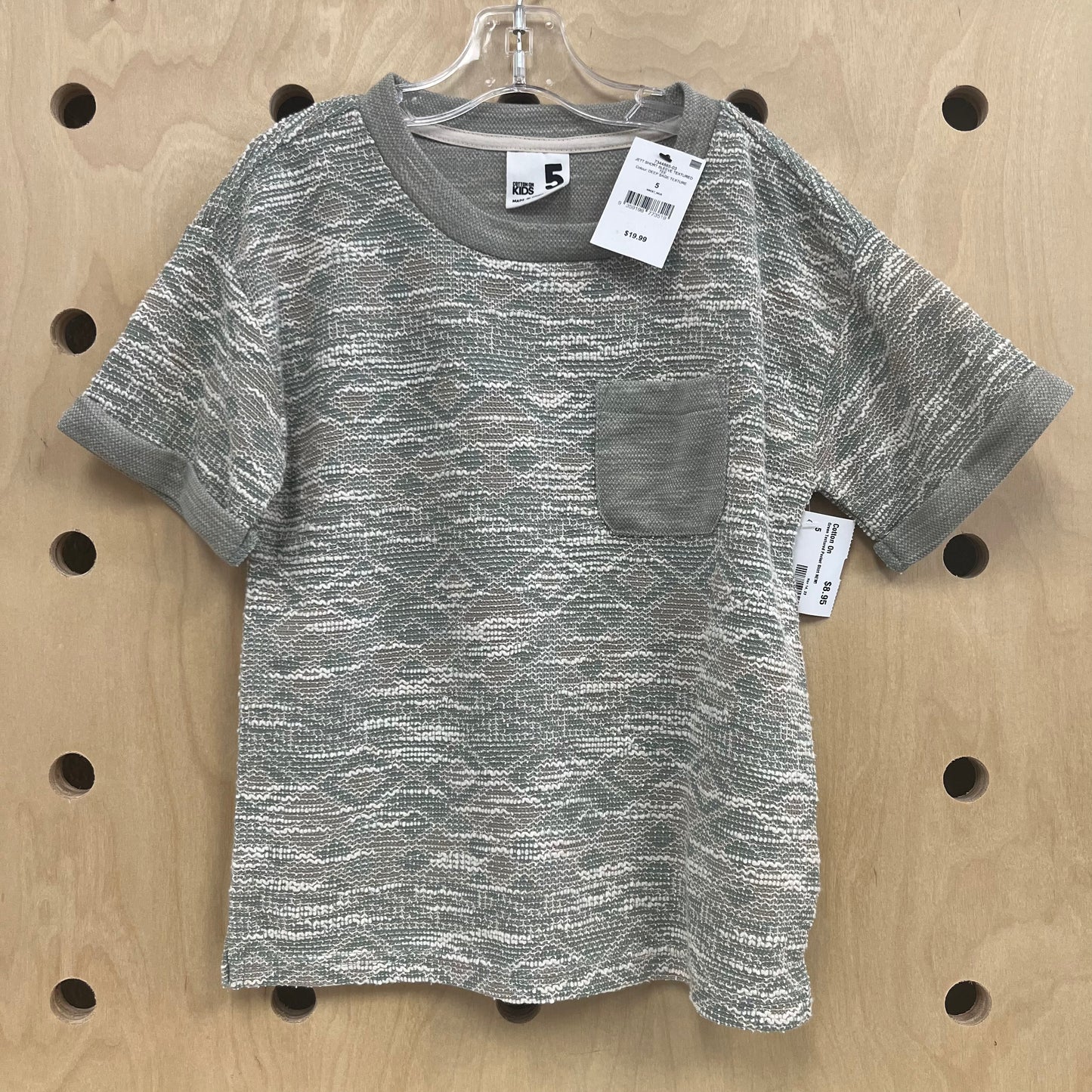 Green Textured Pocket Shirt NEW!