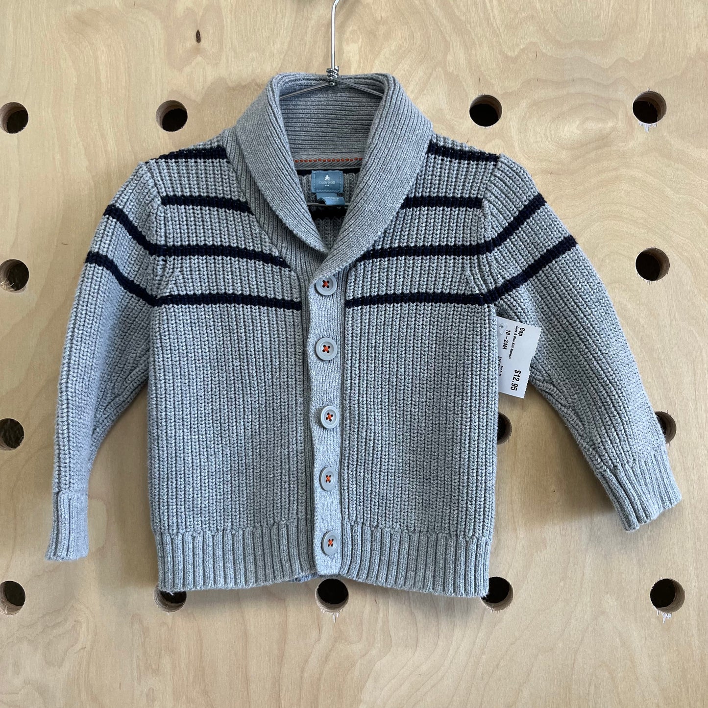 Grey & Blue Knit Sweater