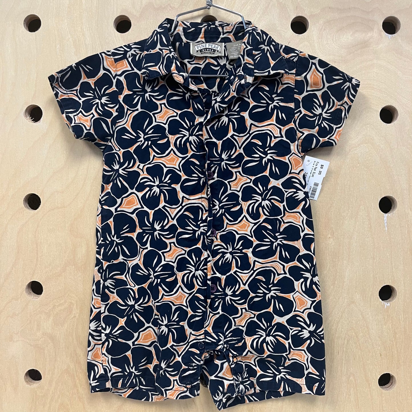 Blue & Orange Hawaiian Bodysuit