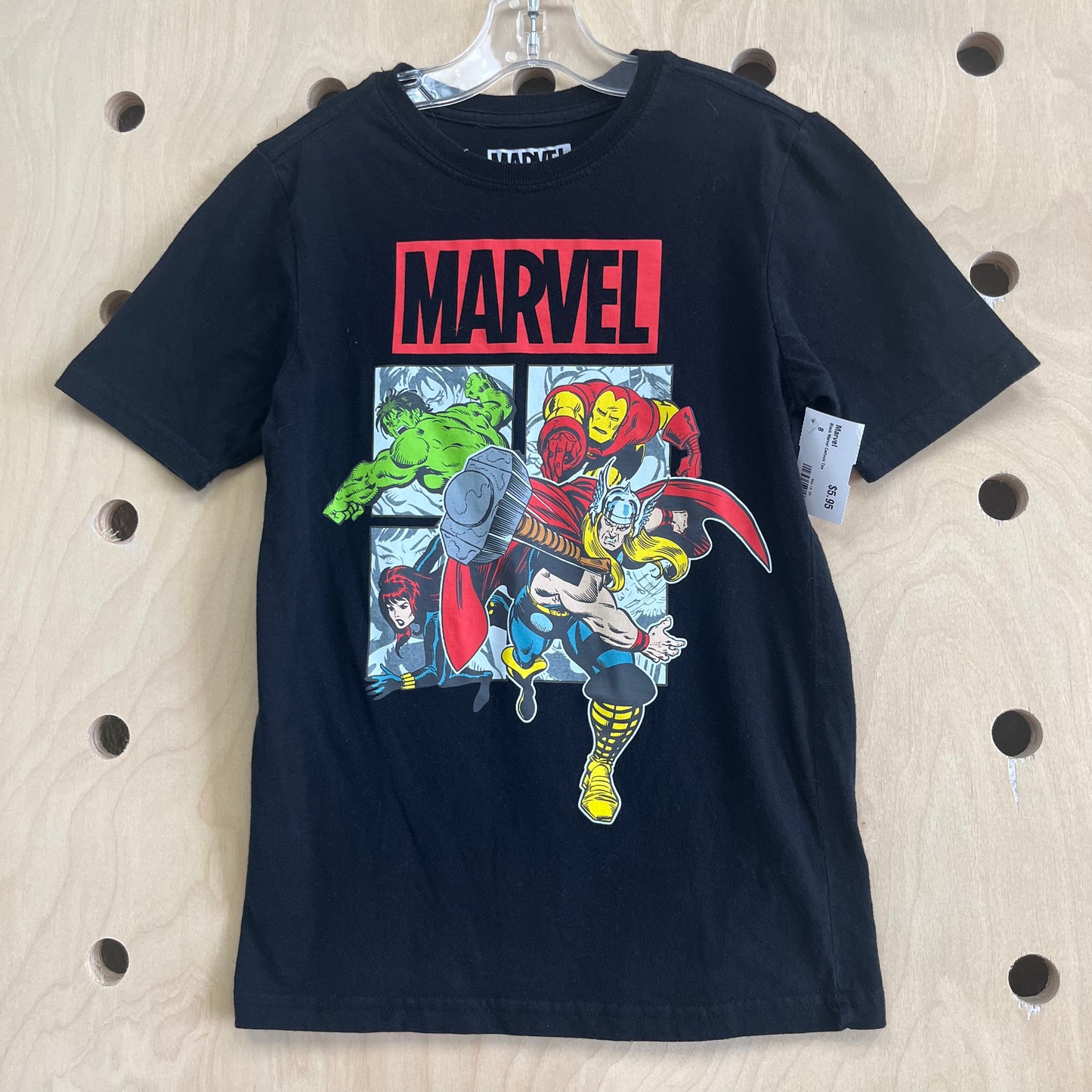 Black Marvel Cartoon Tee