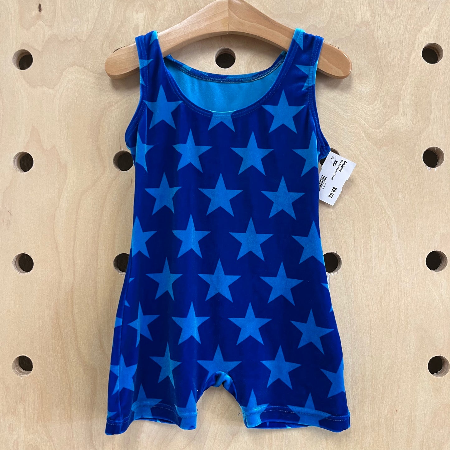 Blue Stars Velour Leotard