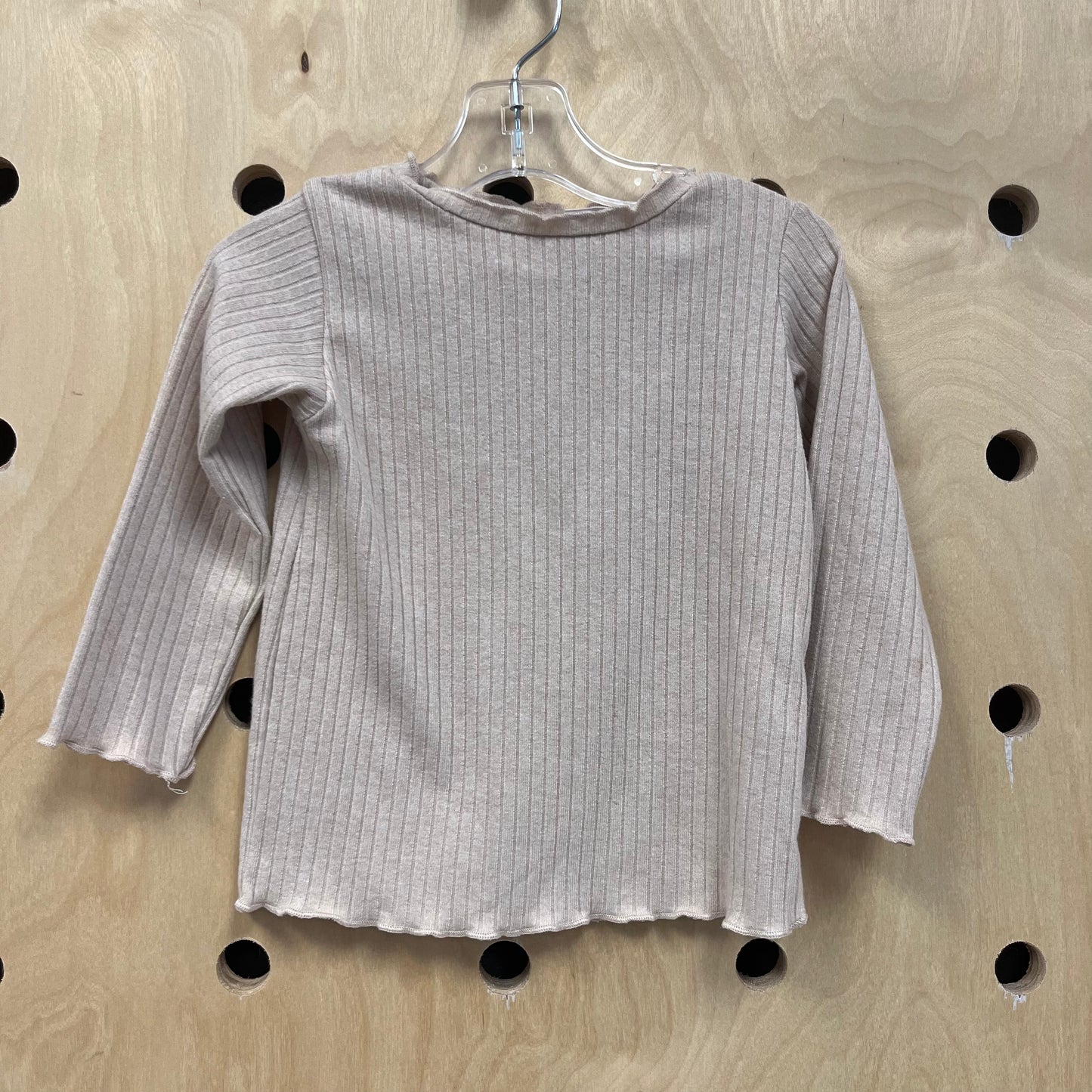 Beige Ribbed Top
