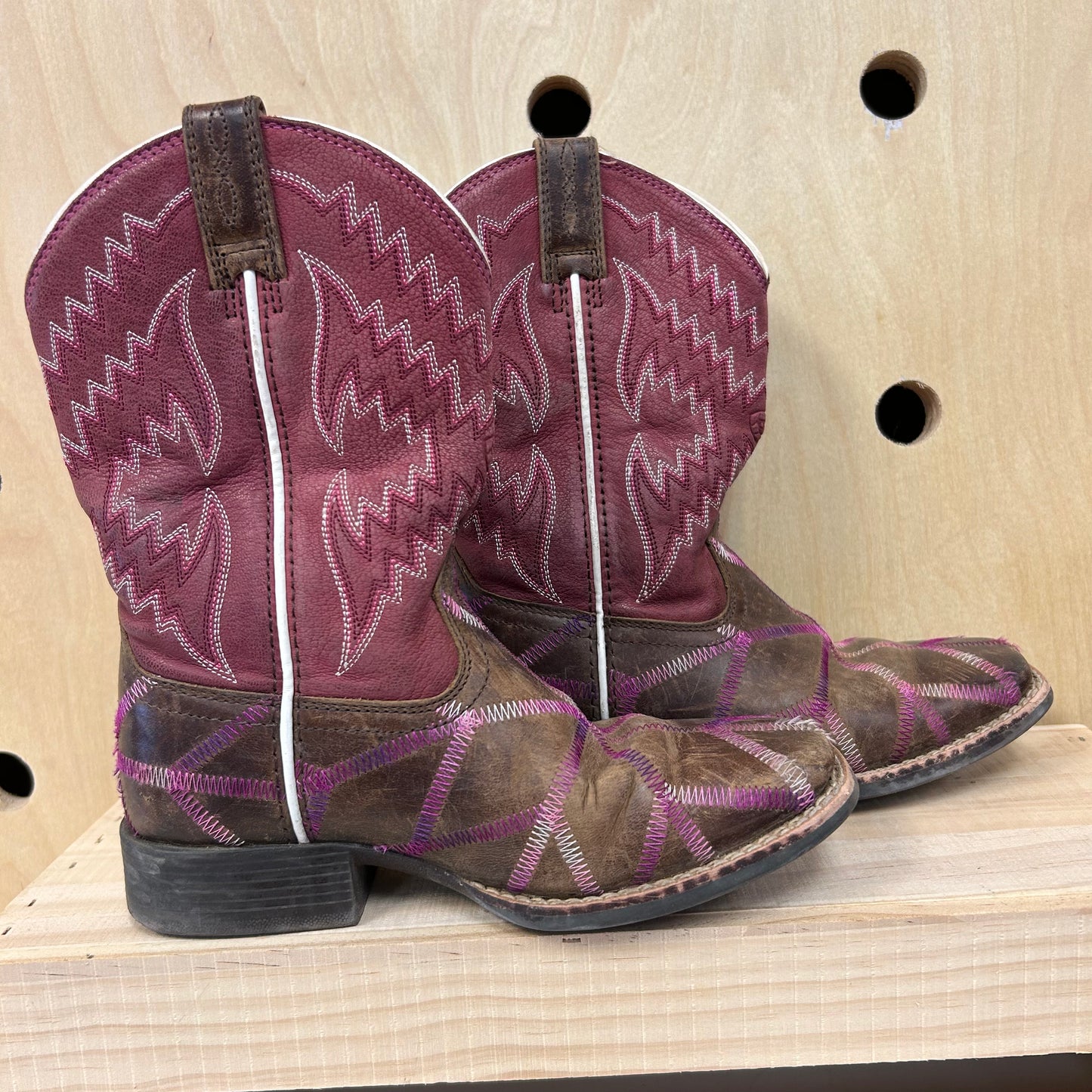 Purple & Brown Boots