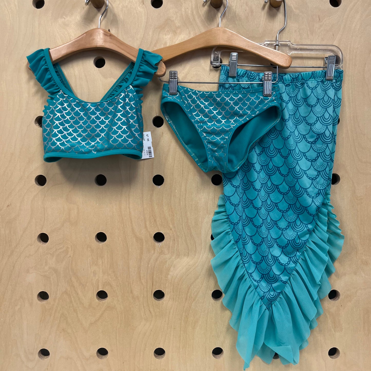 Blue Mermaid Swimsuit Set w/ Tail