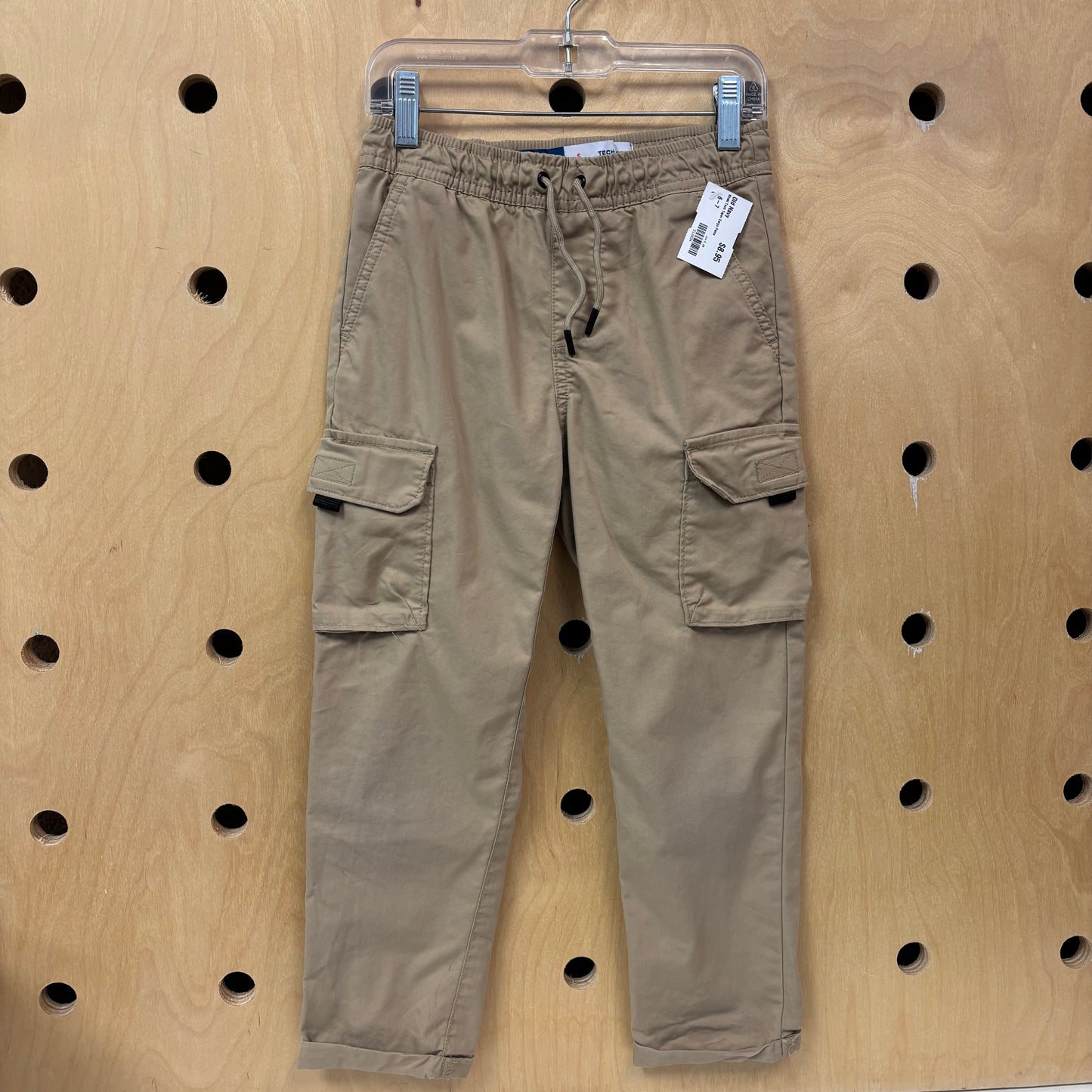 Khaki Tech Taper Cargo Pants