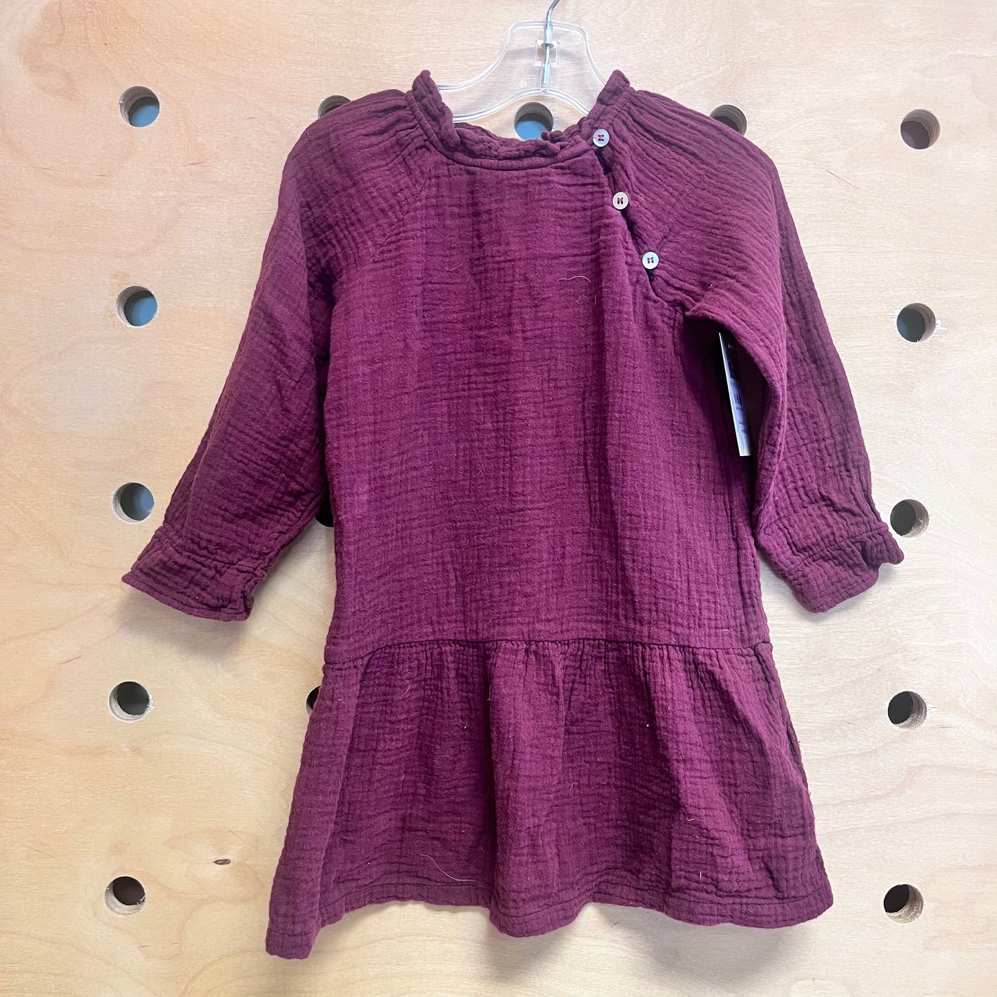 Maroon Gauze Dress
