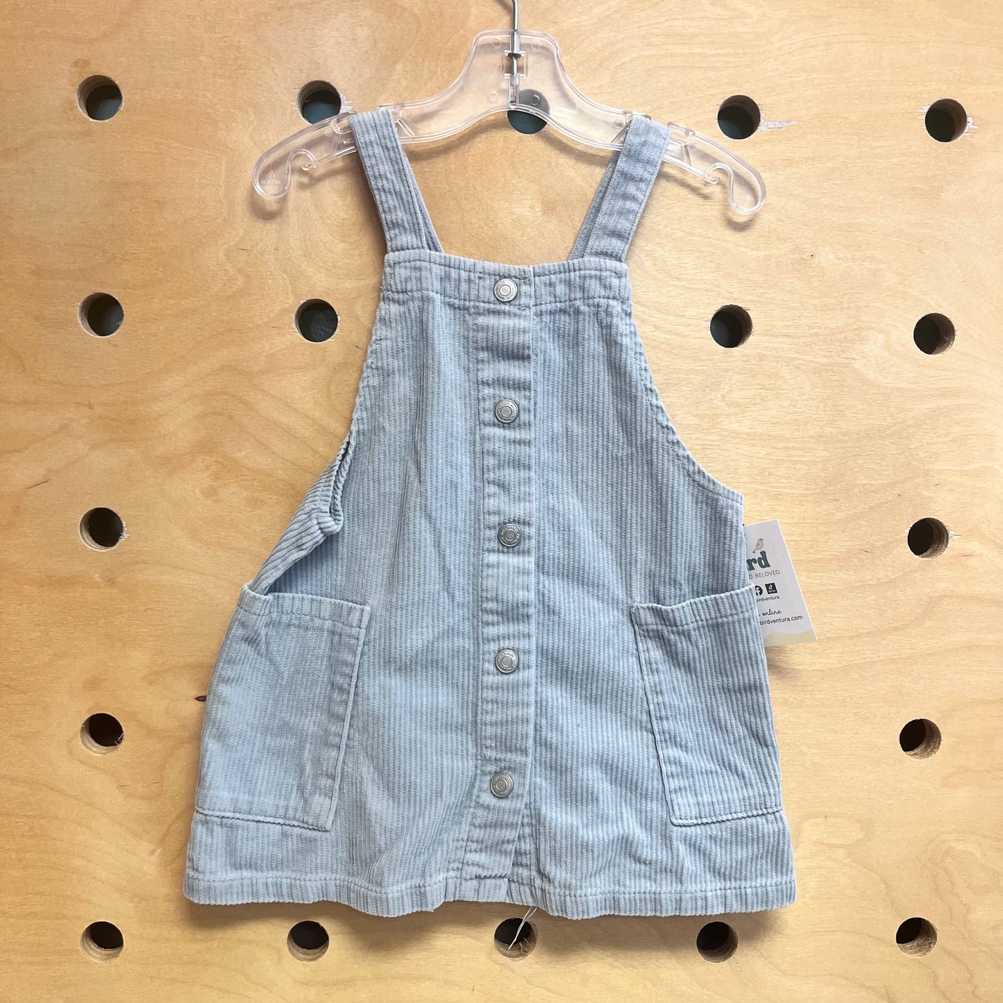 Aqua Cord Pocket Dress