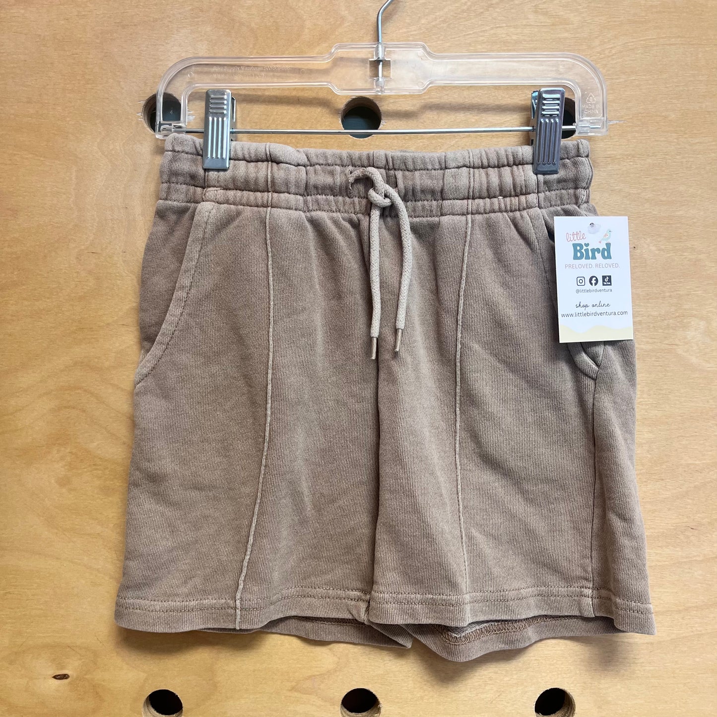 Beige Drawstring Shorts
