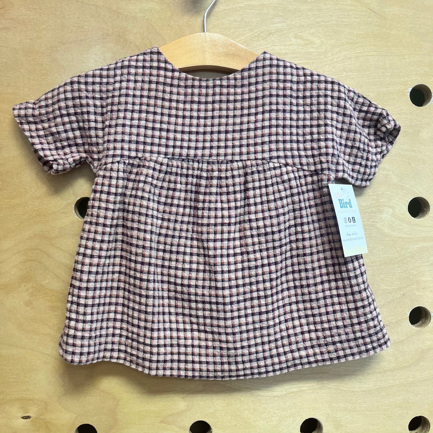 Pink/Black Plaid Dress/Bloomers