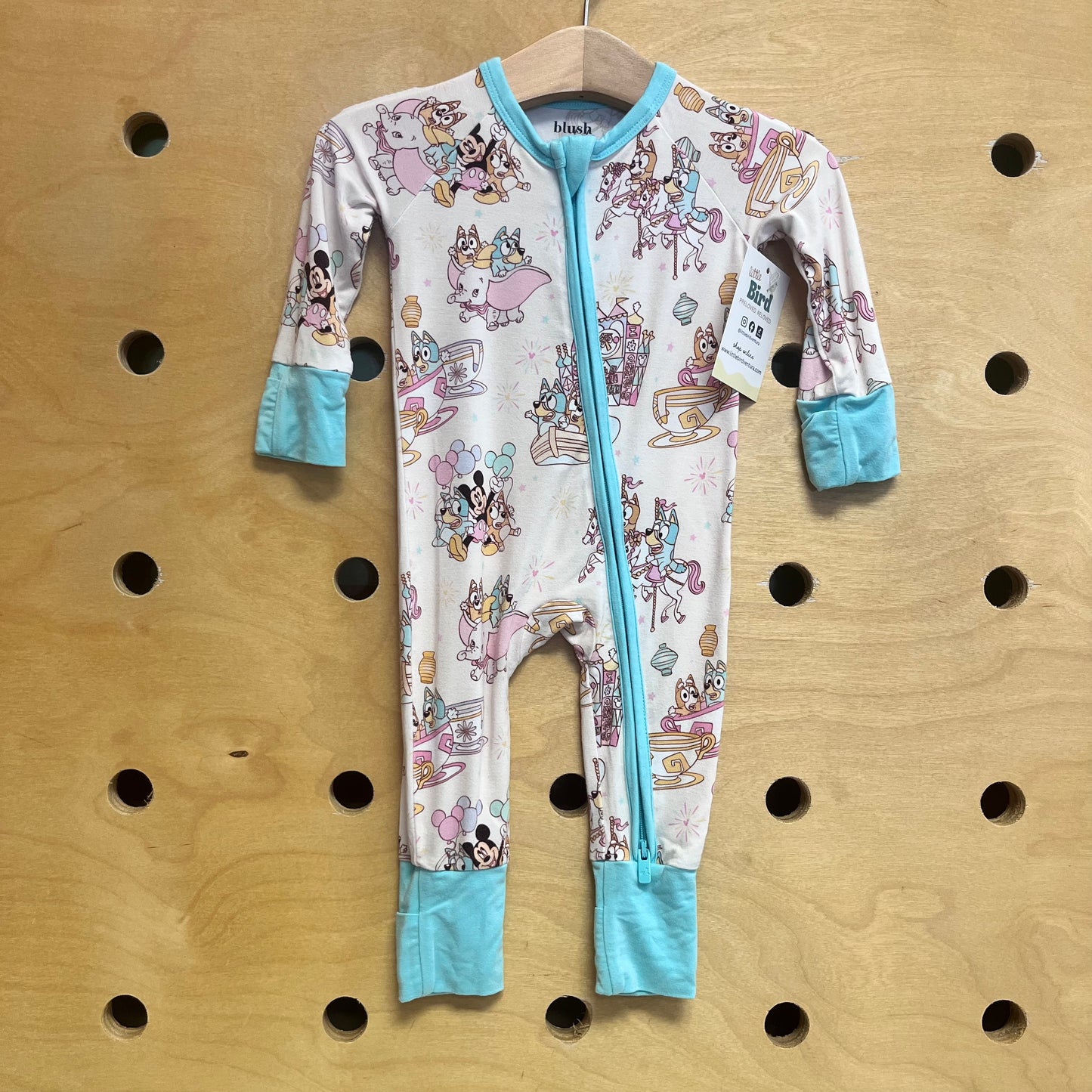 Blush/Aqua Disneyland Bluey Bamboo Zippy