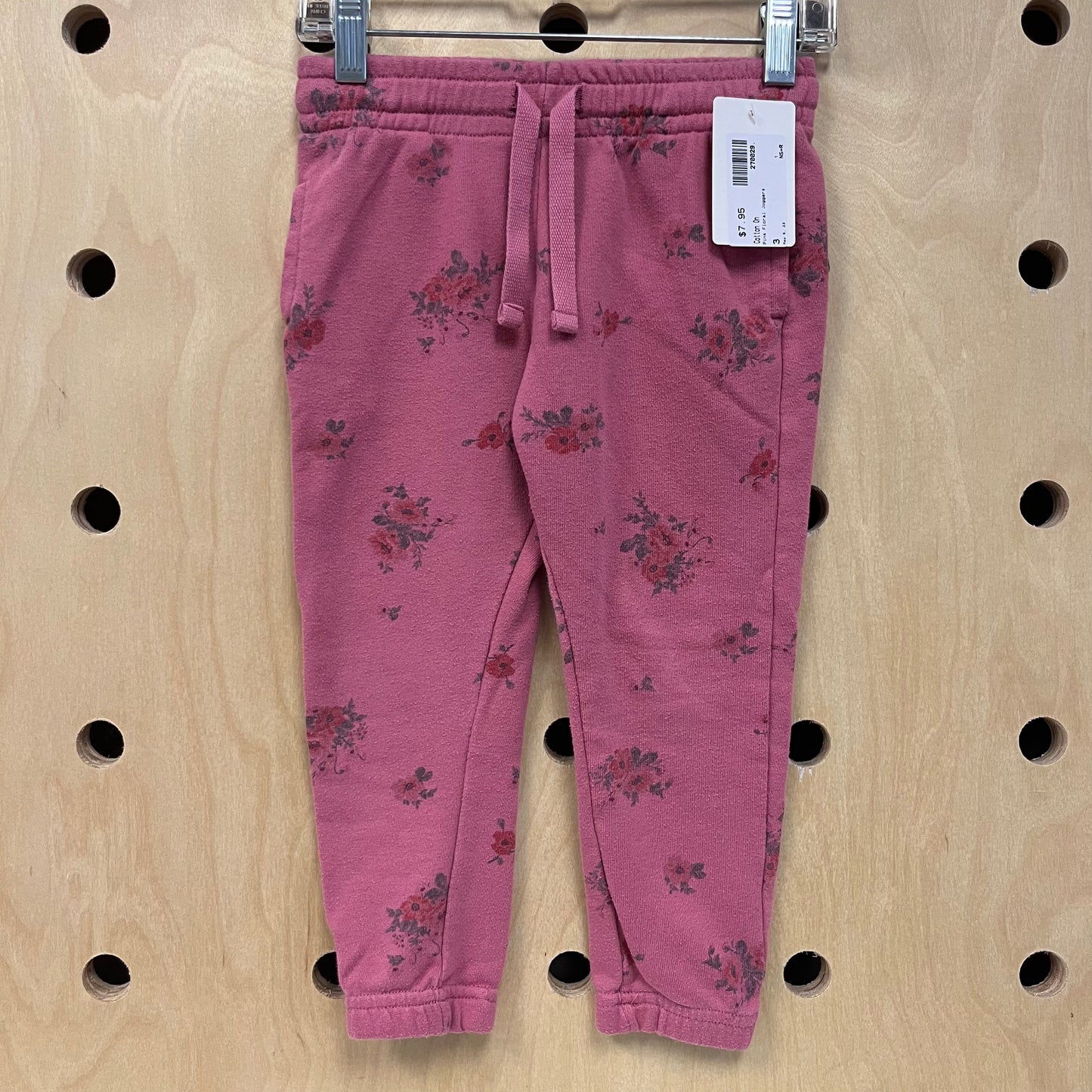 Pink Floral Joggers