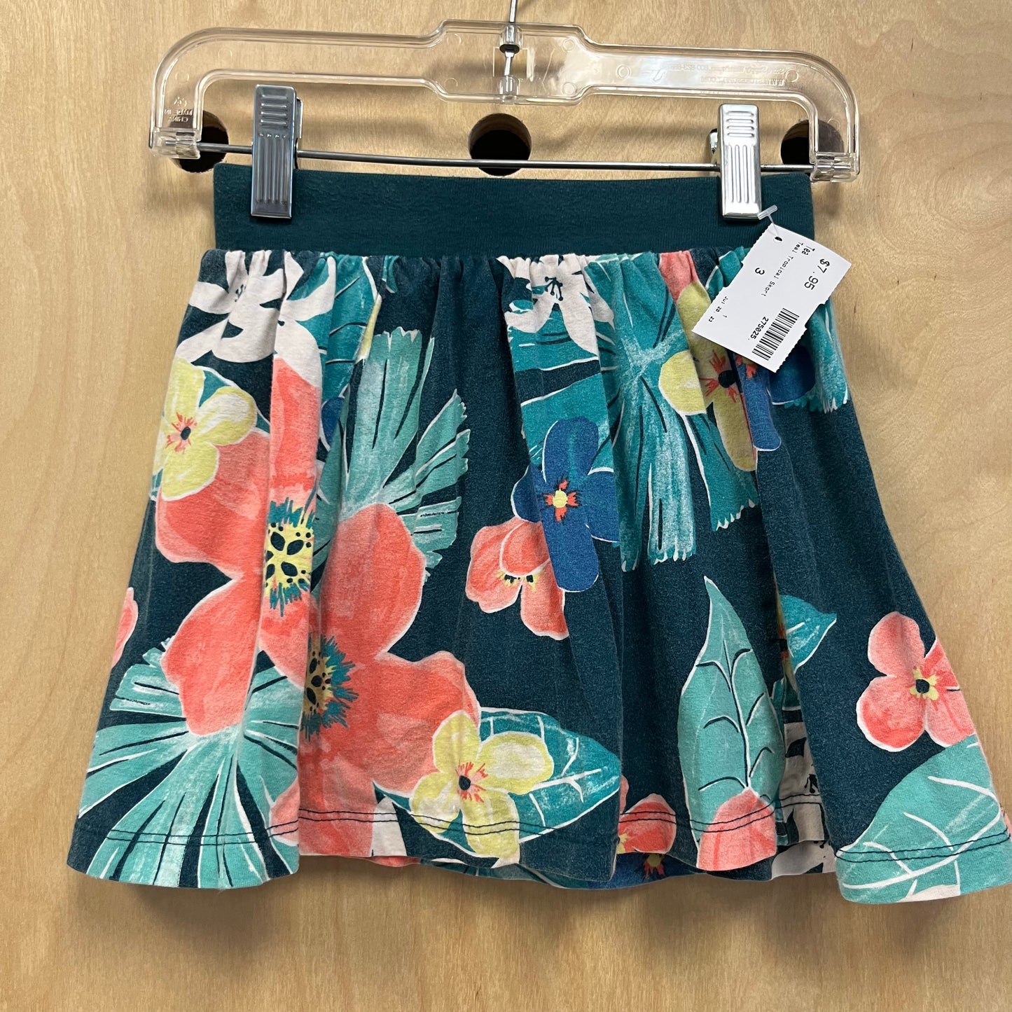 Teal Tropical Skort