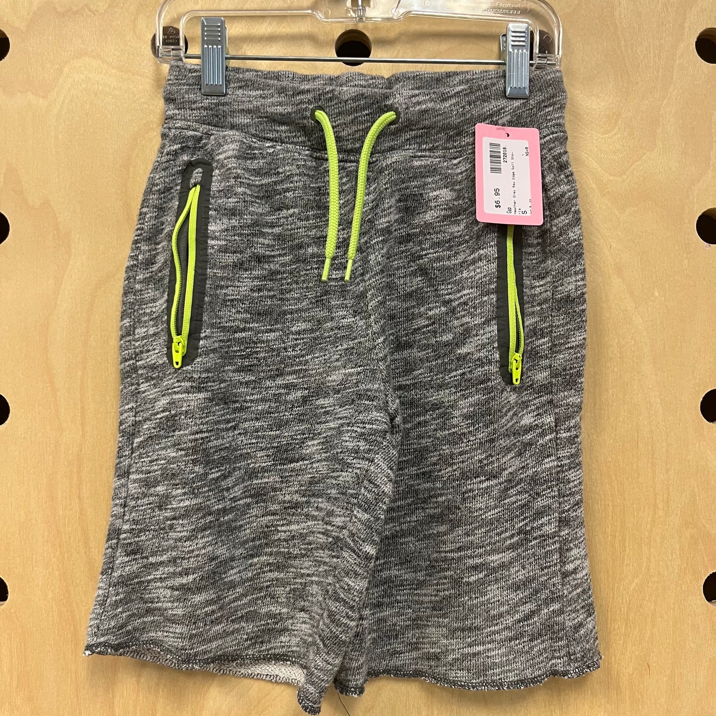 Heather Grey Raw Edge Soft Shorts