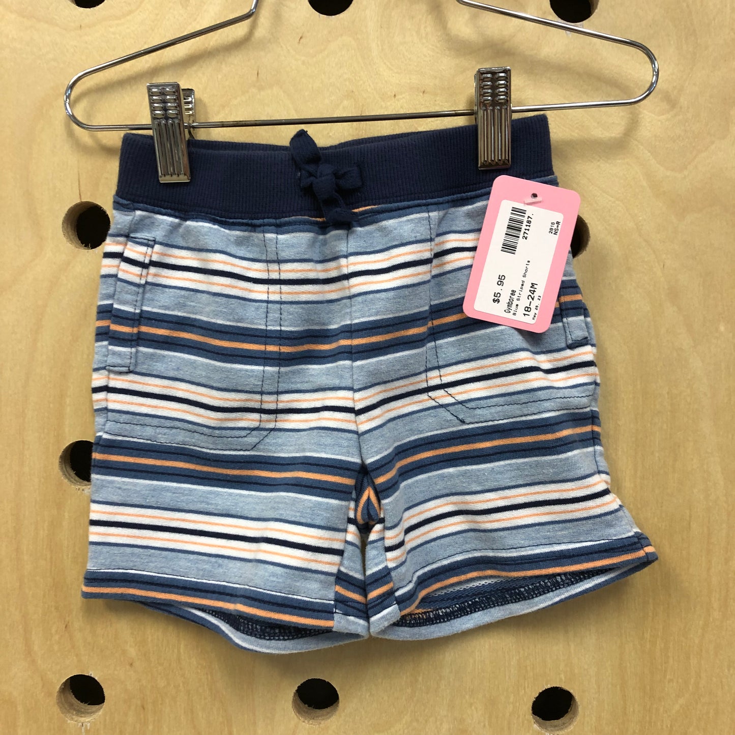 Blue Striped Shorts