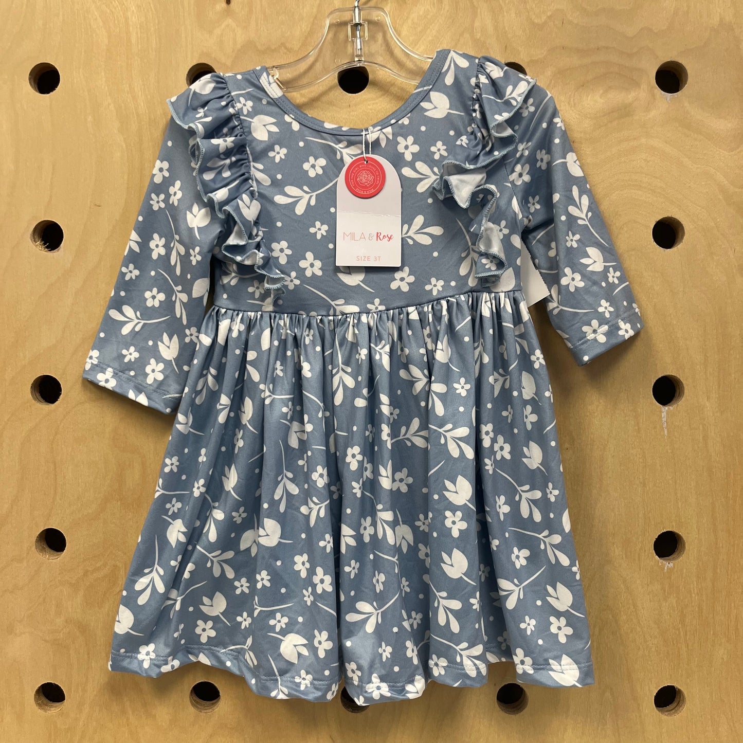 Light Blue & White Floral Dress NEW!!