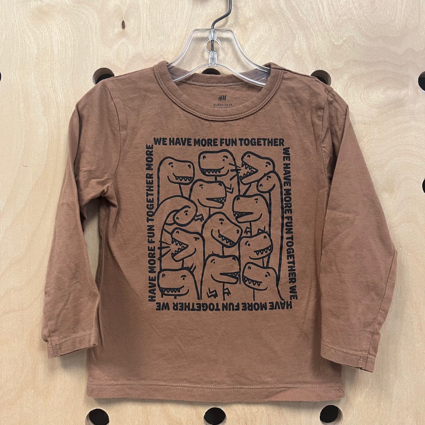 Brown We Have More Fun LS Tee
