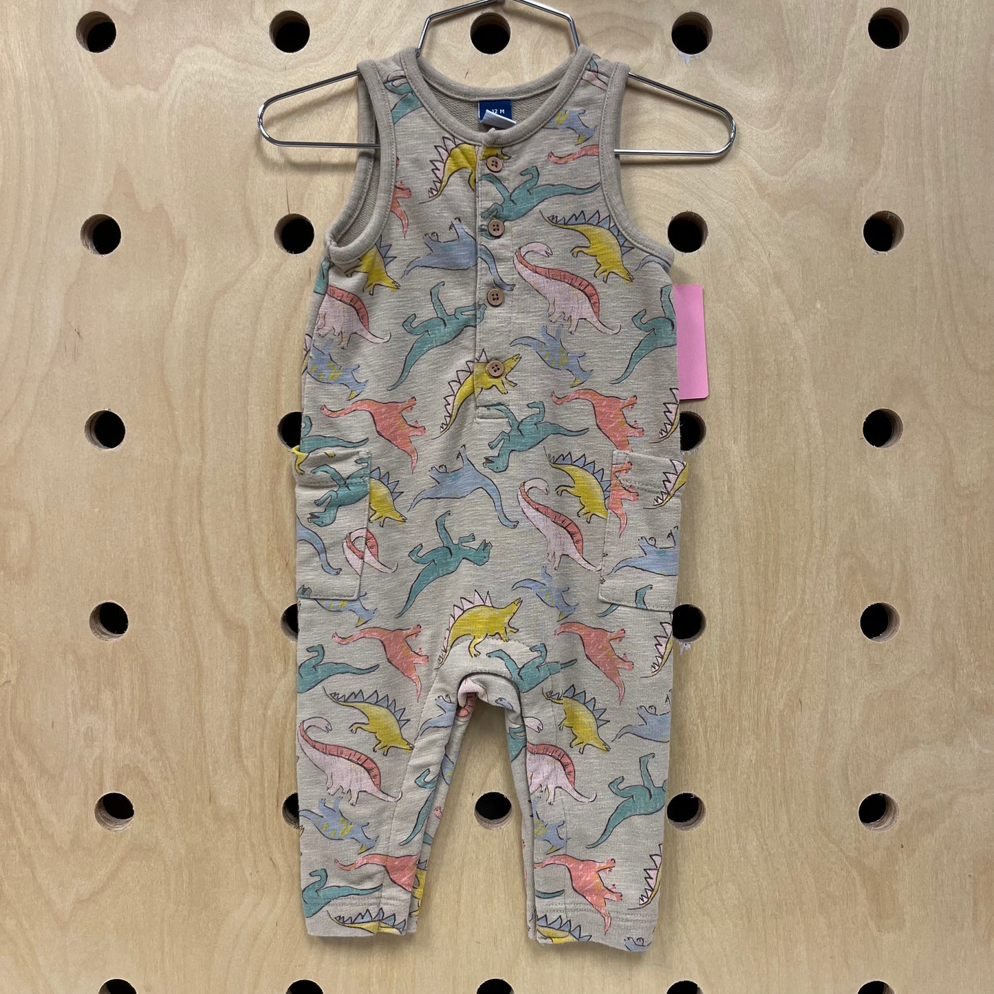 Beige Dino Romper