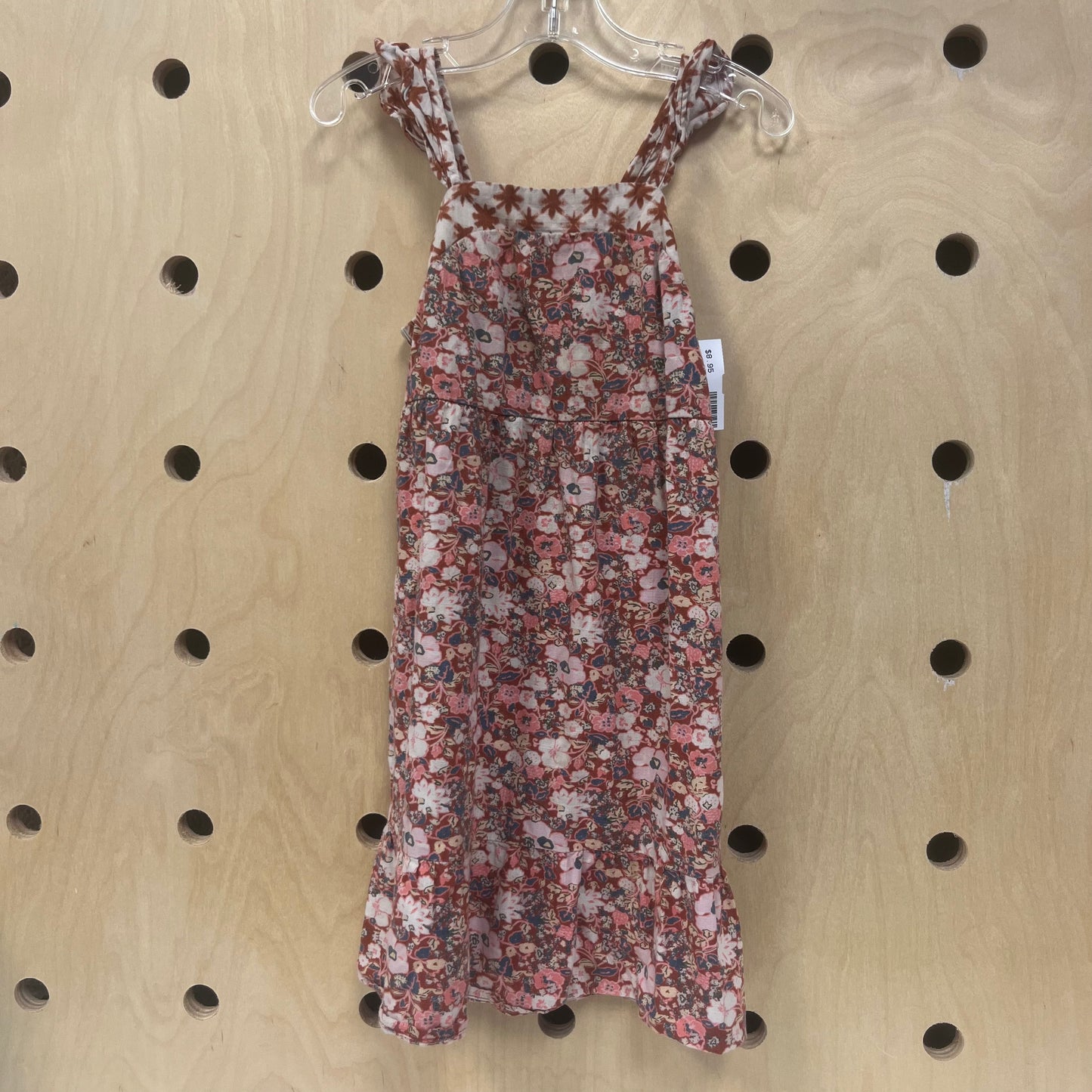 Rust Floral Tank Dress