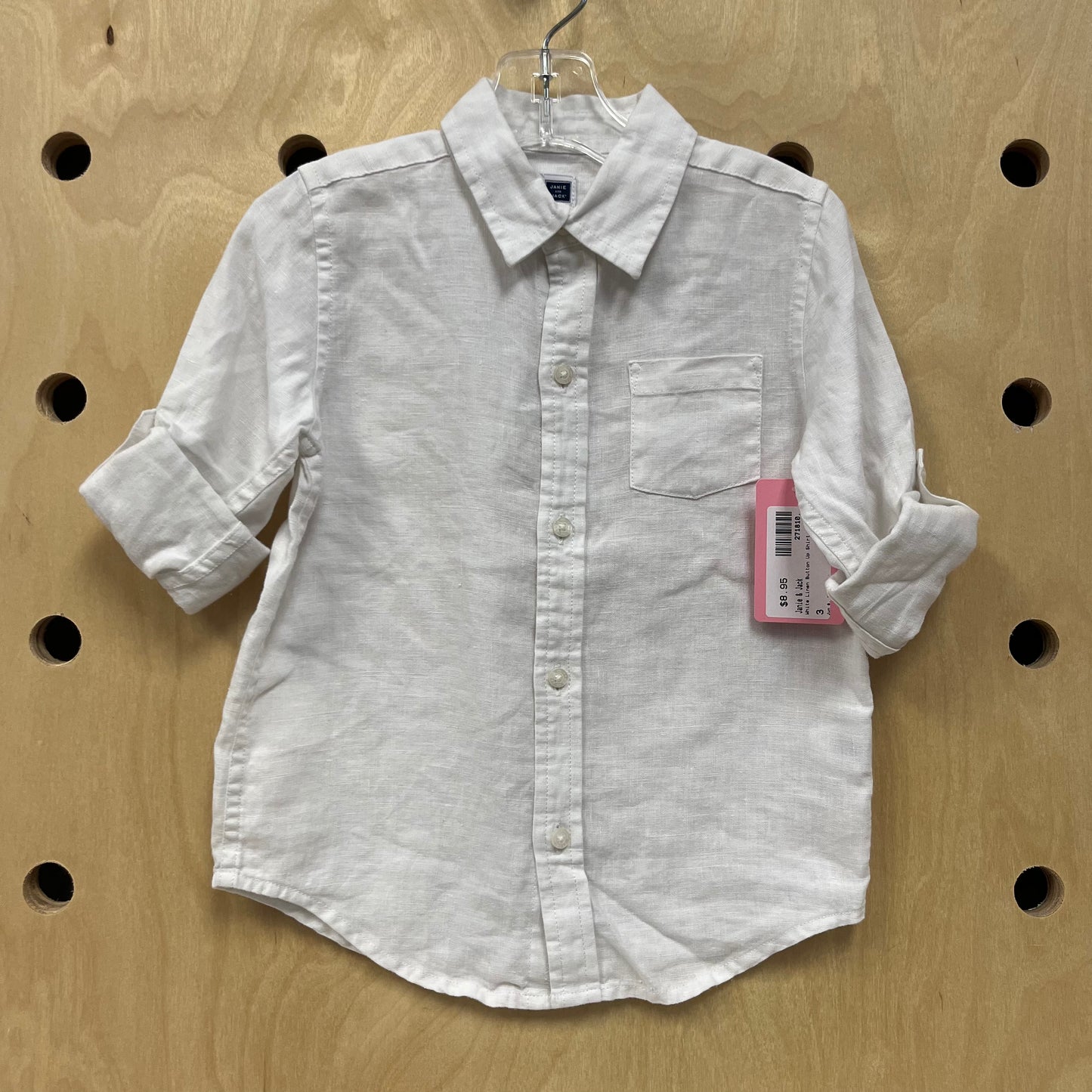 White Linen Button Up Shirt