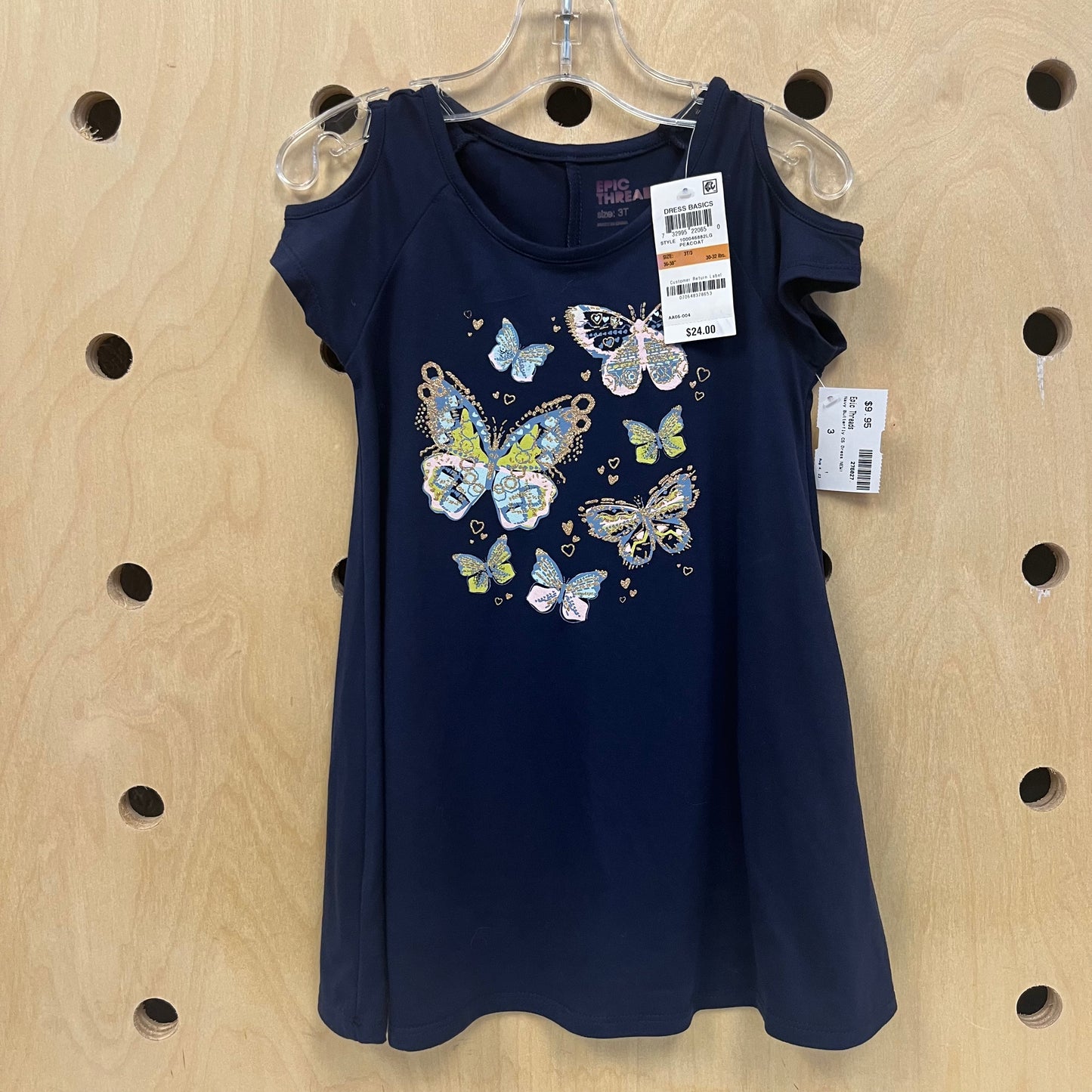 Navy Butterfly CS Dress NEW!