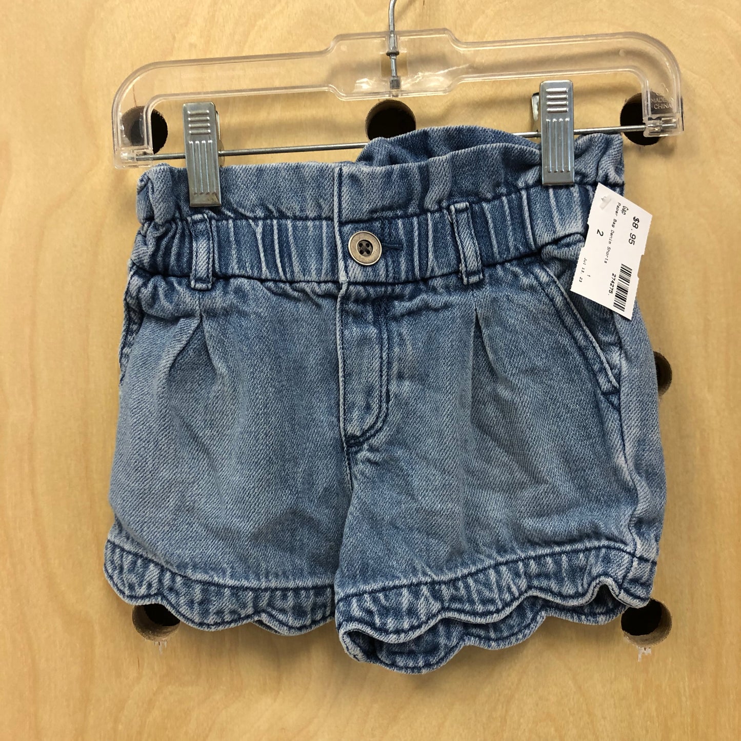 Paper Bag Denim Shorts