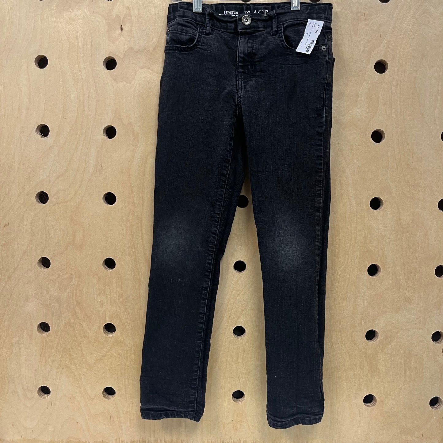 Black Stretch Straight Denim
