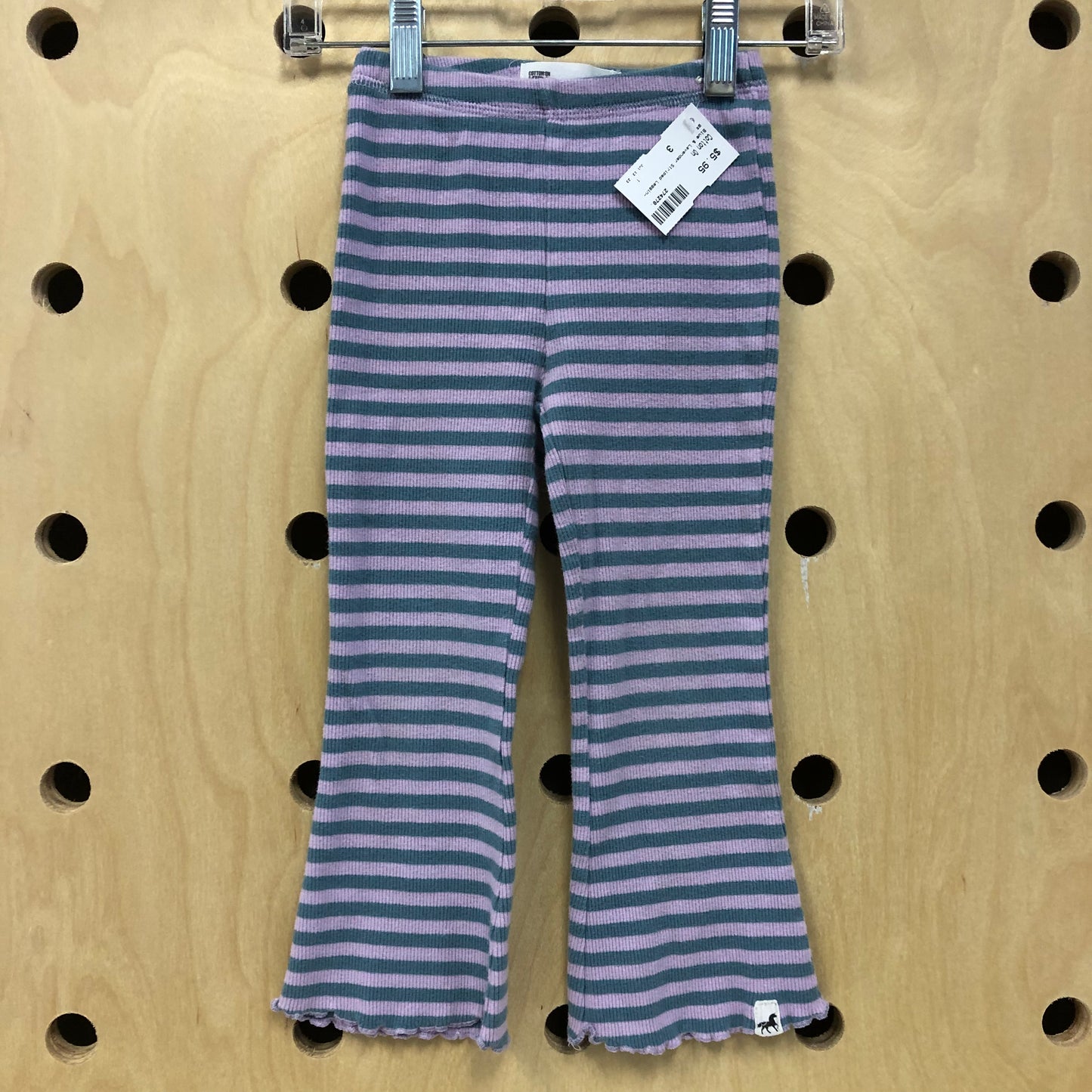 Blue & Lavender Striped Leggings