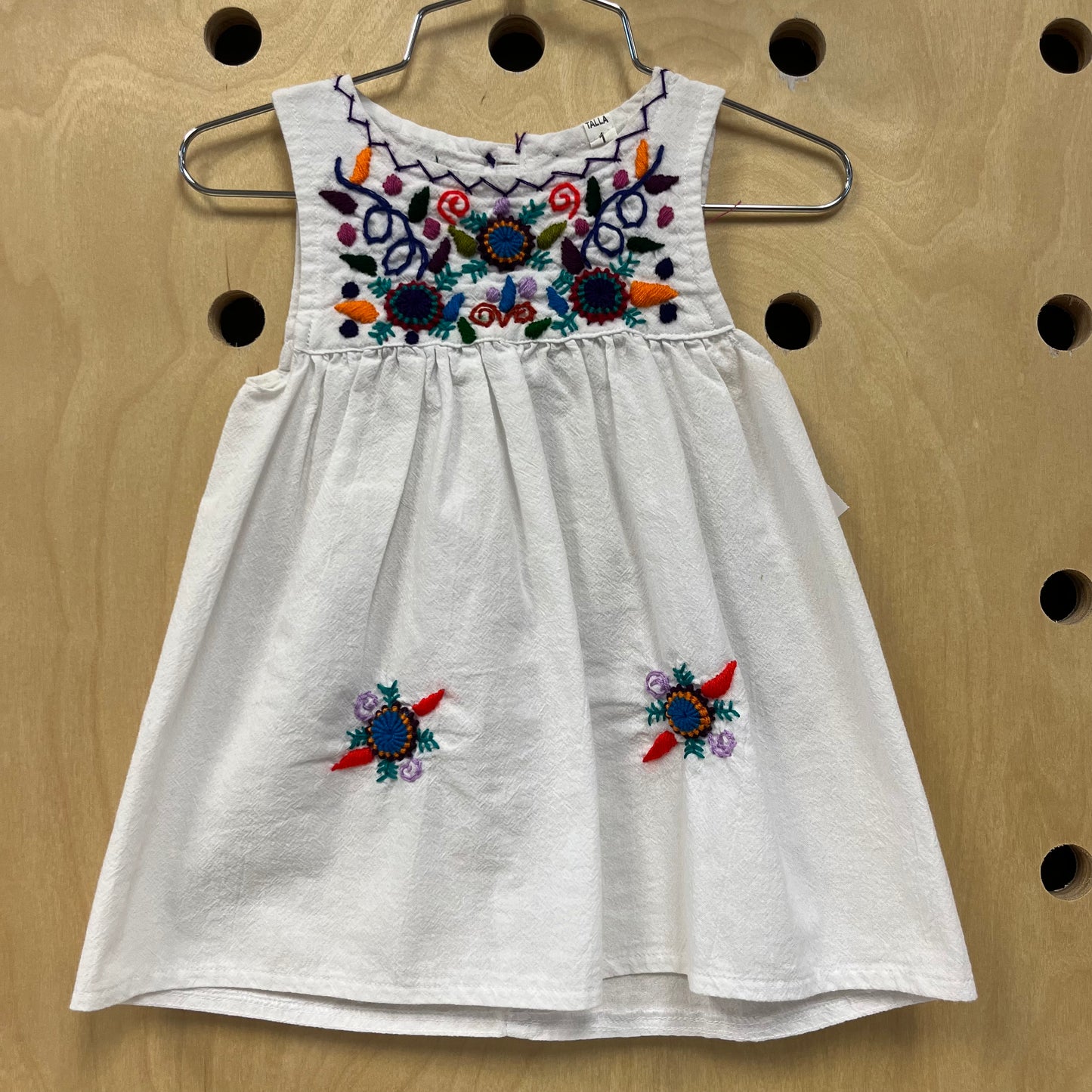White Embroidered Sun Dress