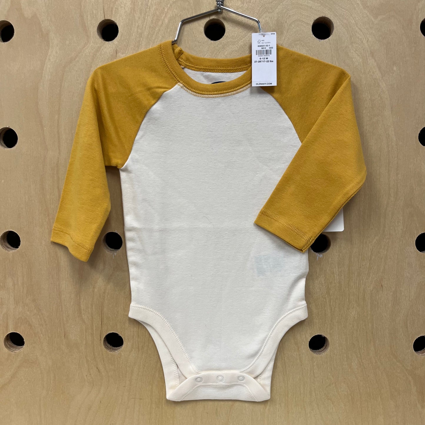 Yellow+Cream Ringer Bodysuit NEW!