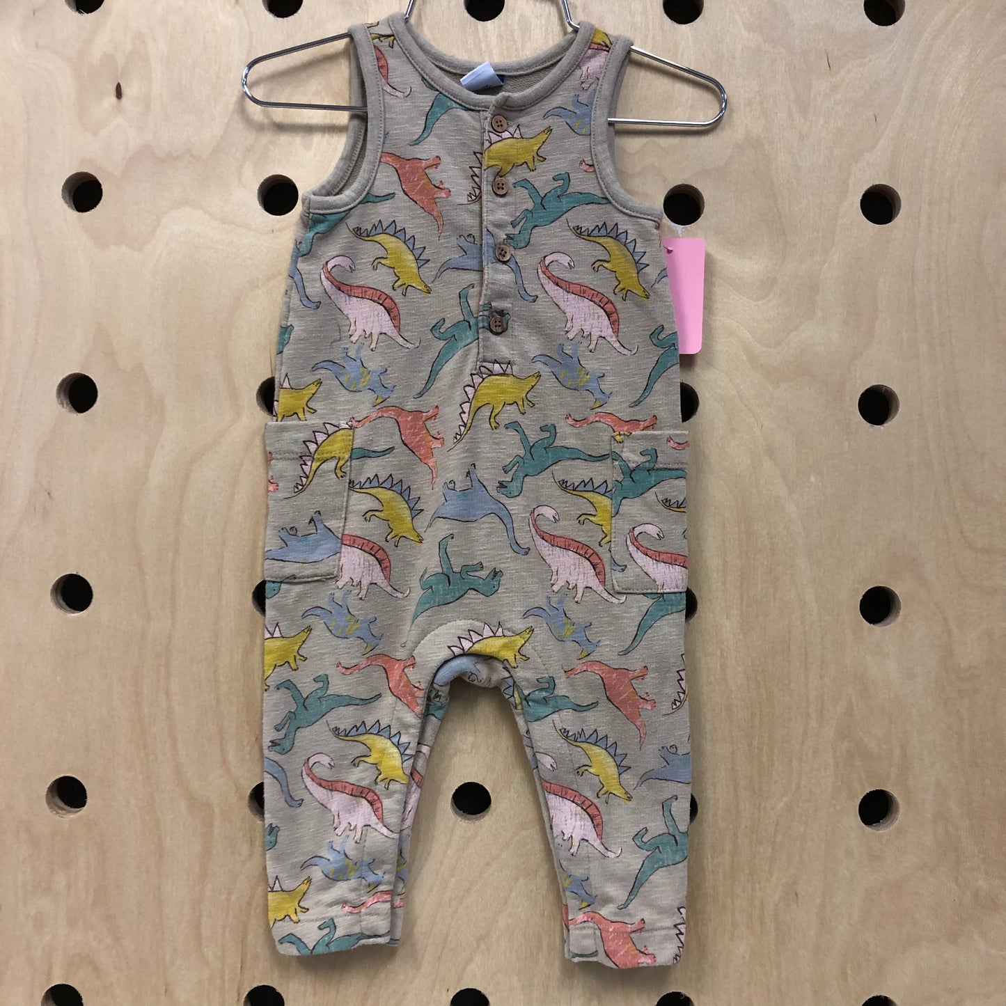 Beige Dino Romper