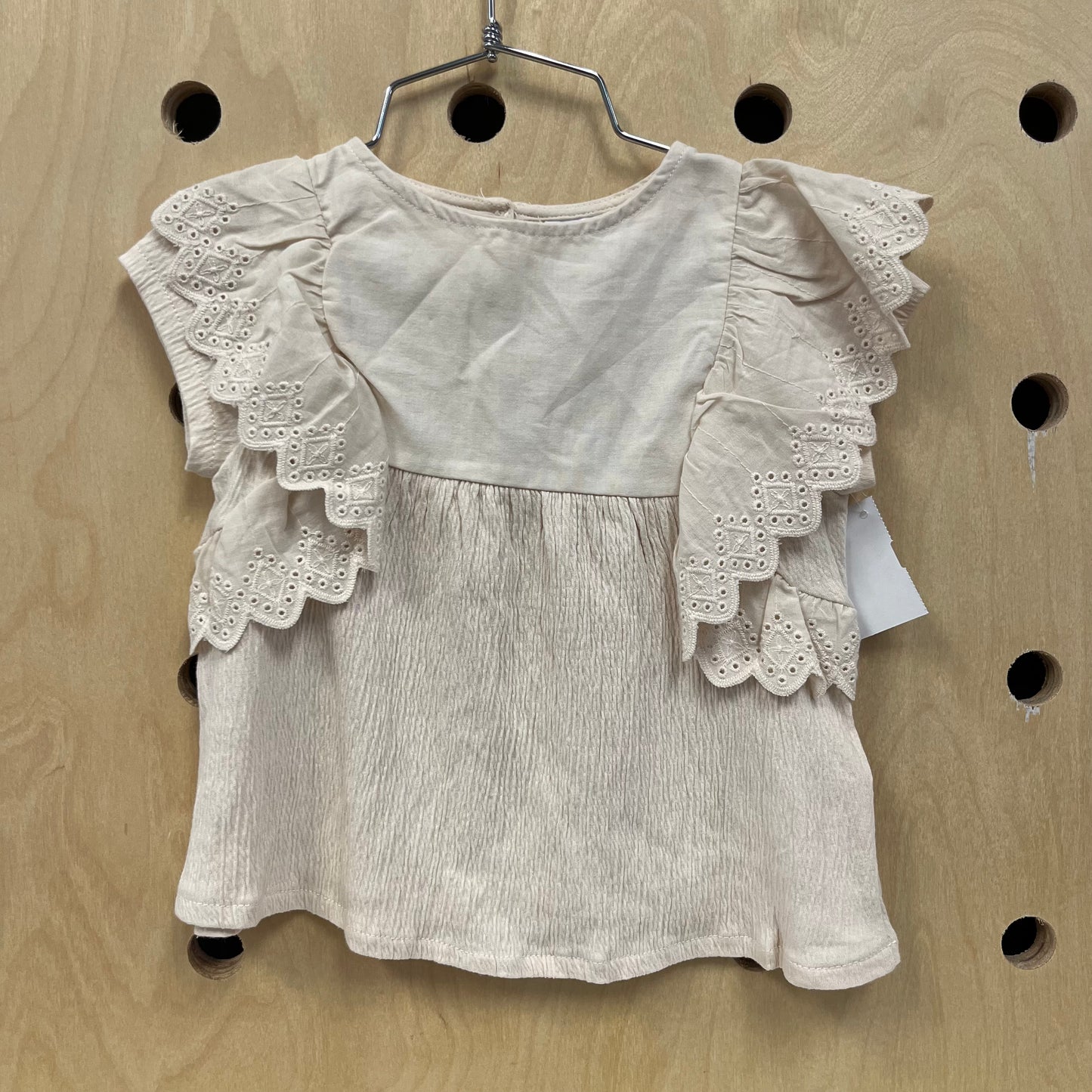 Cream Eyelet Top