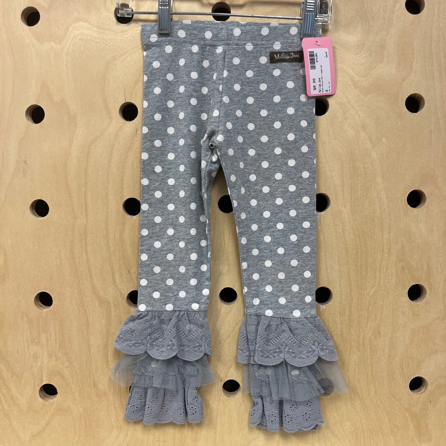 Grey Polka Dot Leggings