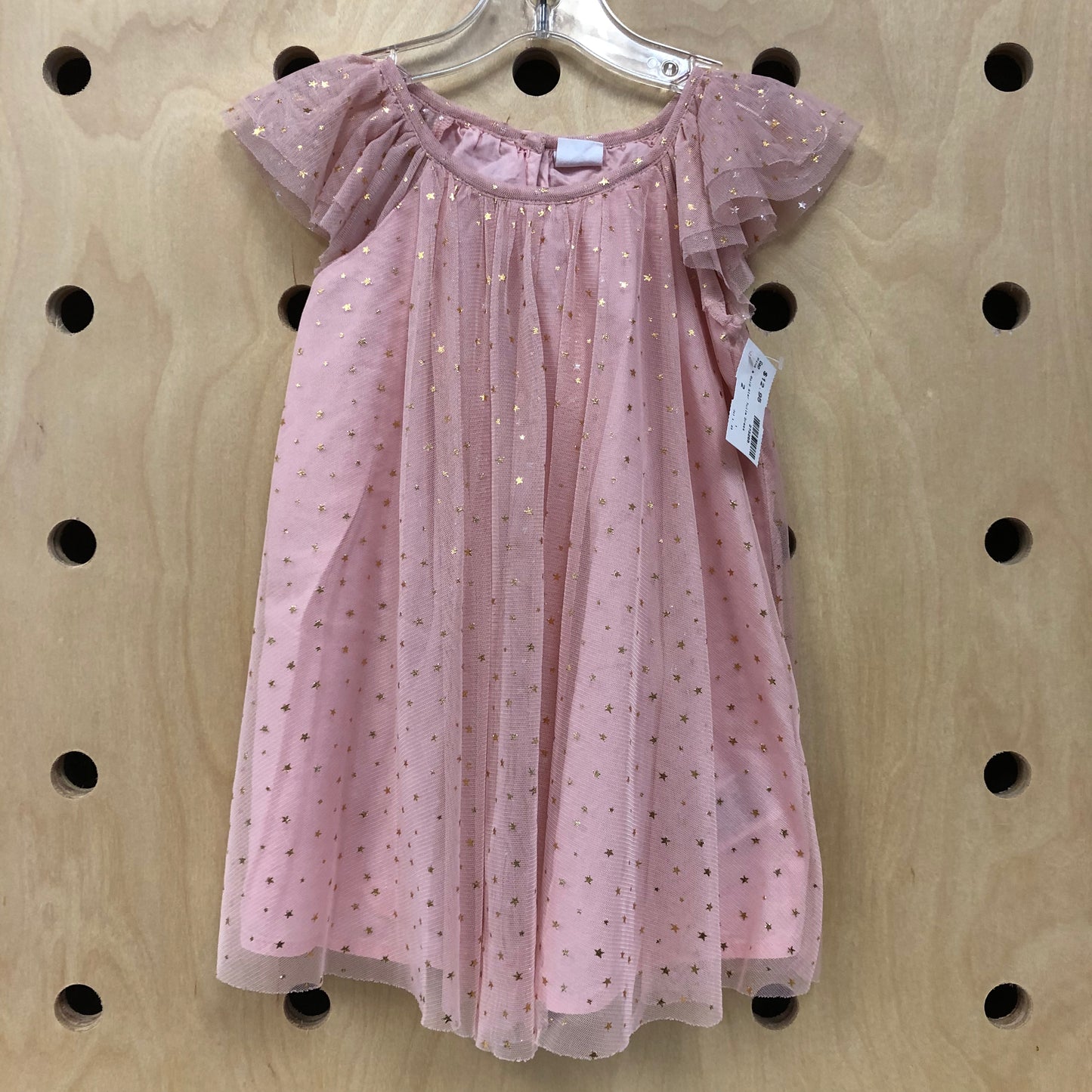 Pink & Gold Star Tulle Dress