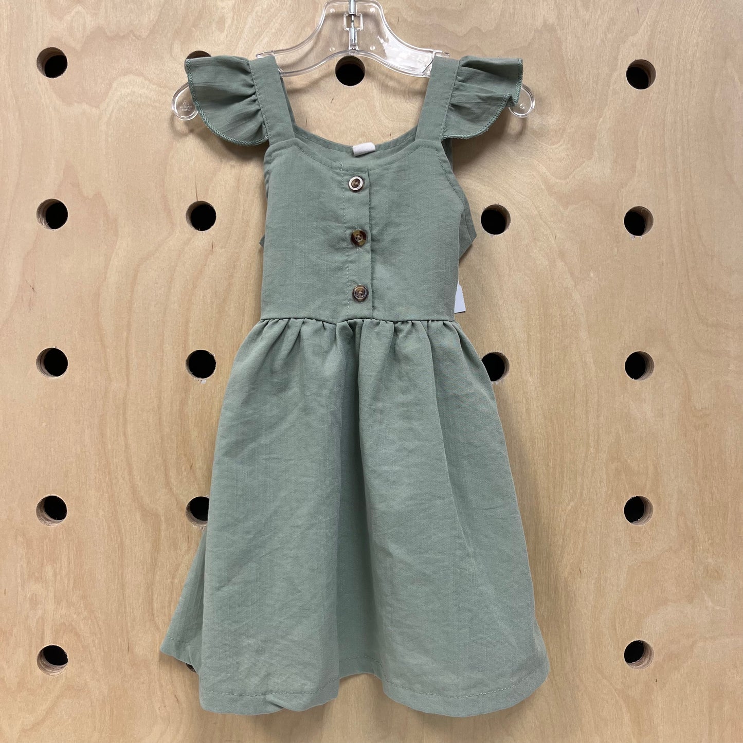 Green Cap Sleeve Dress