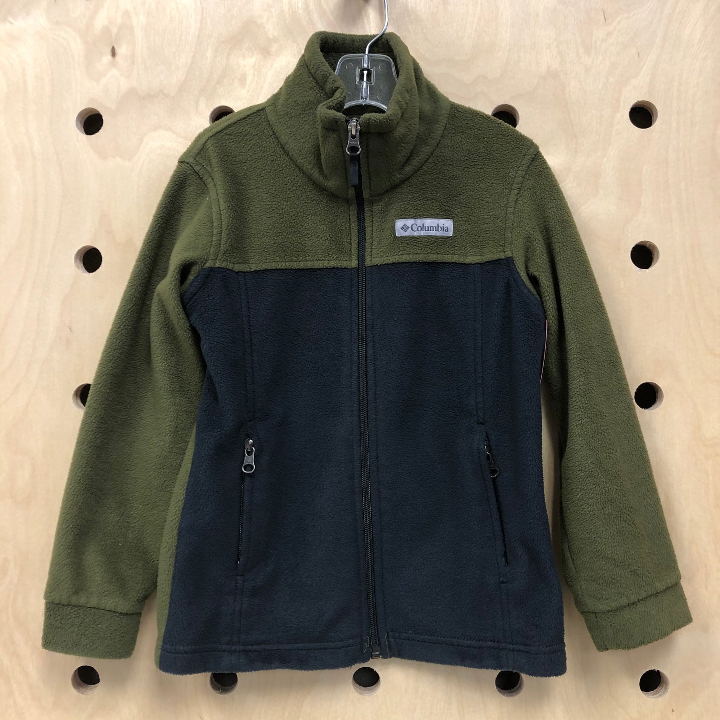 Green & Black Fleece Jacket