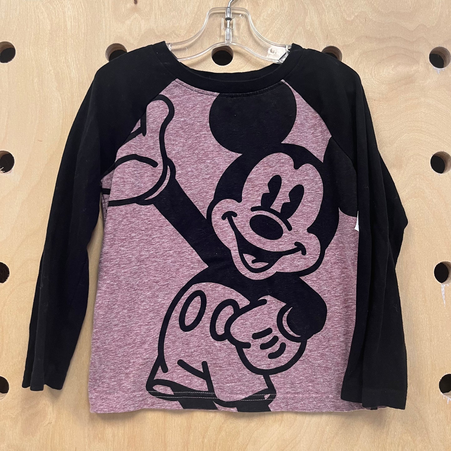 Plum Heathered Mickey LS Tee