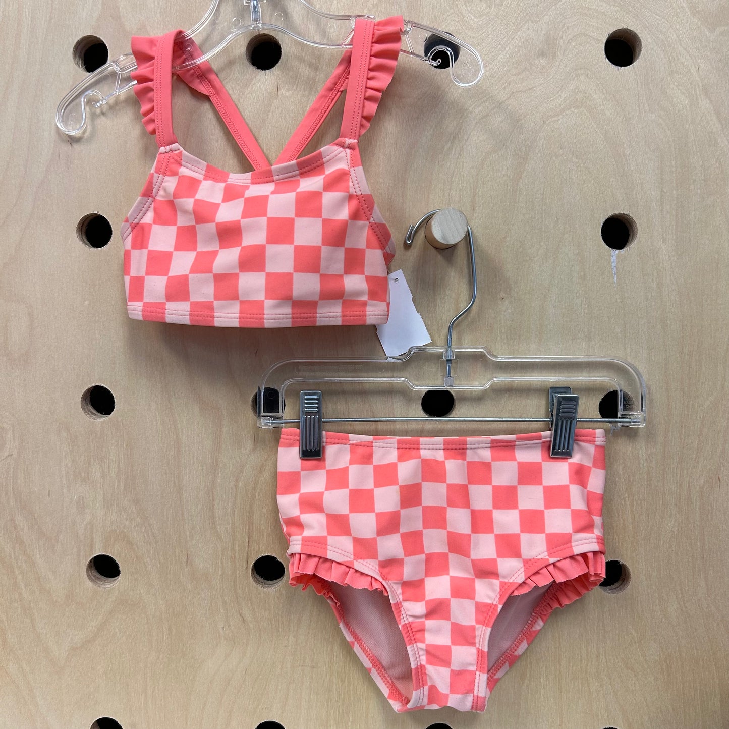 Pink Checkered 2pc. Swimsuit