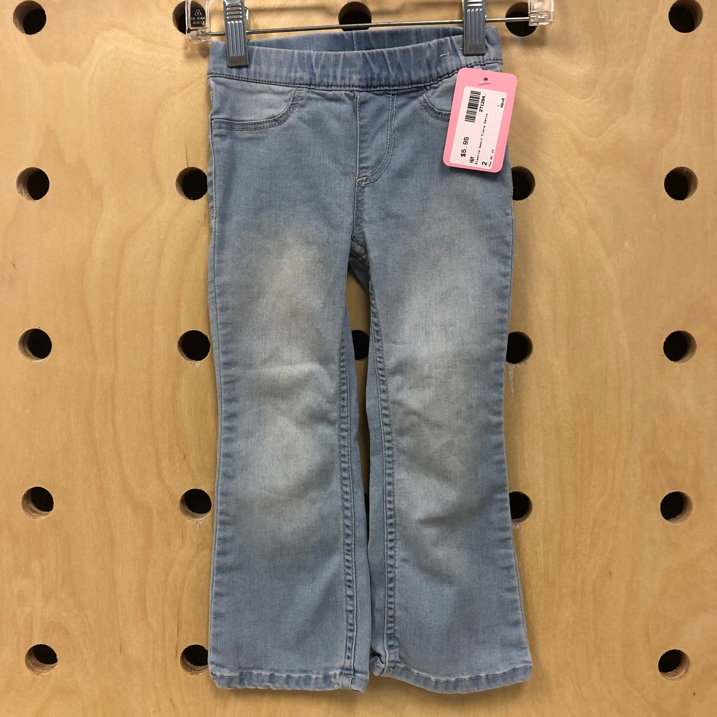 Elastic Waist Flare Denim